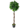 Artificial Bay Tree Topiary Laurel Trees Green Twist 120cm-0