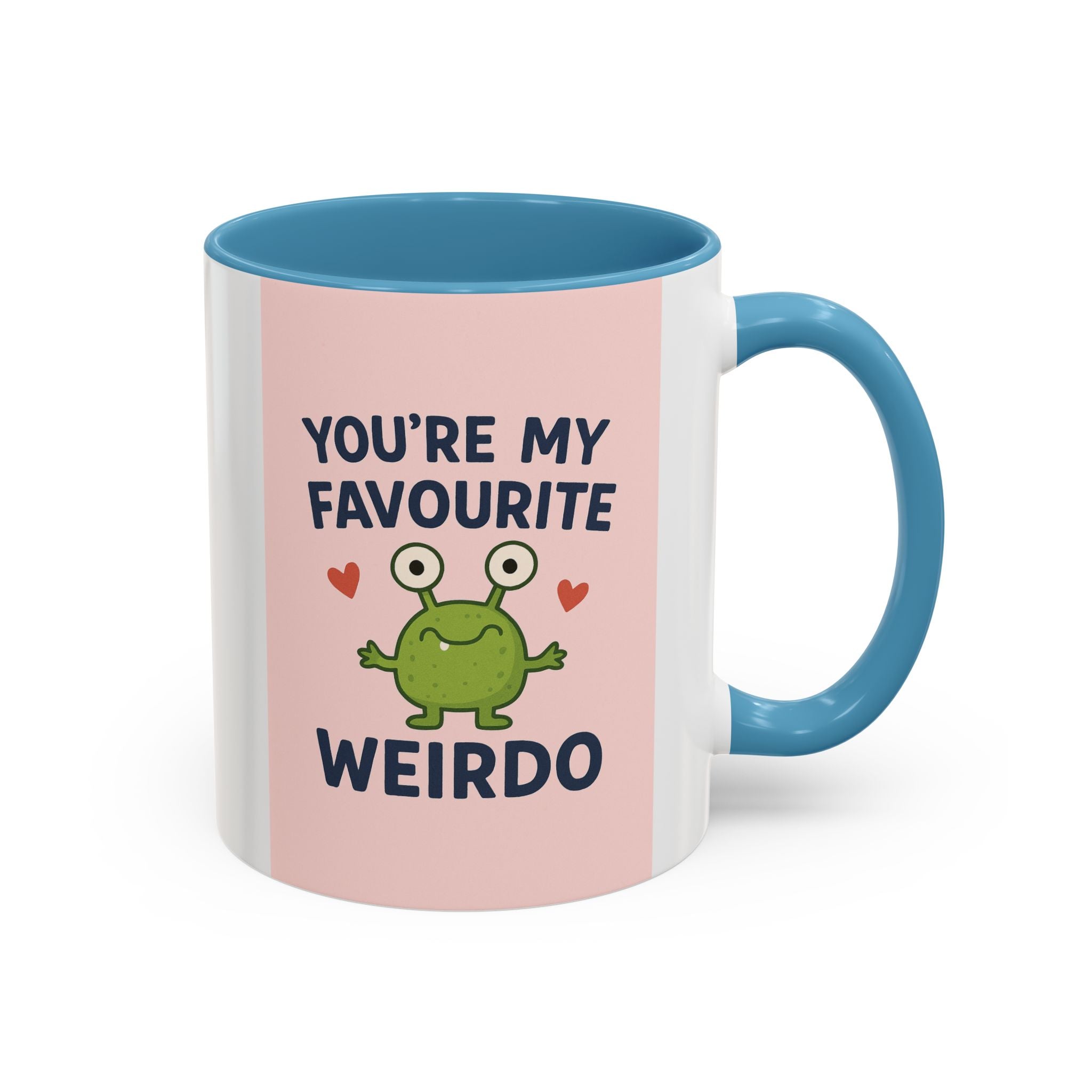 Funny 'You’re My Favourite Weirdo' Accent Coffee Mug — Cute Frog Gift