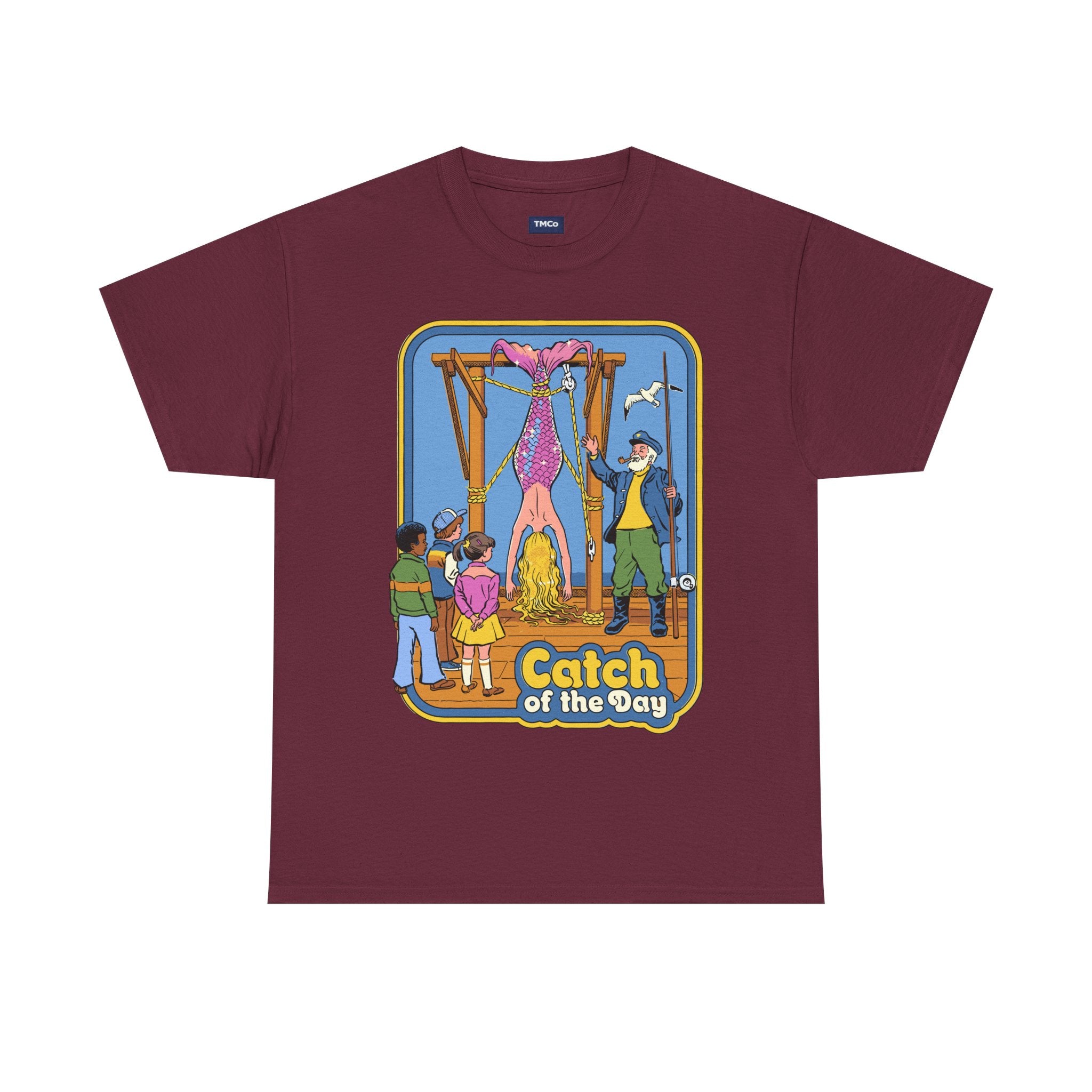 Catch of the Day T‑Shirt — Retro Fisherman Cartoon Tee