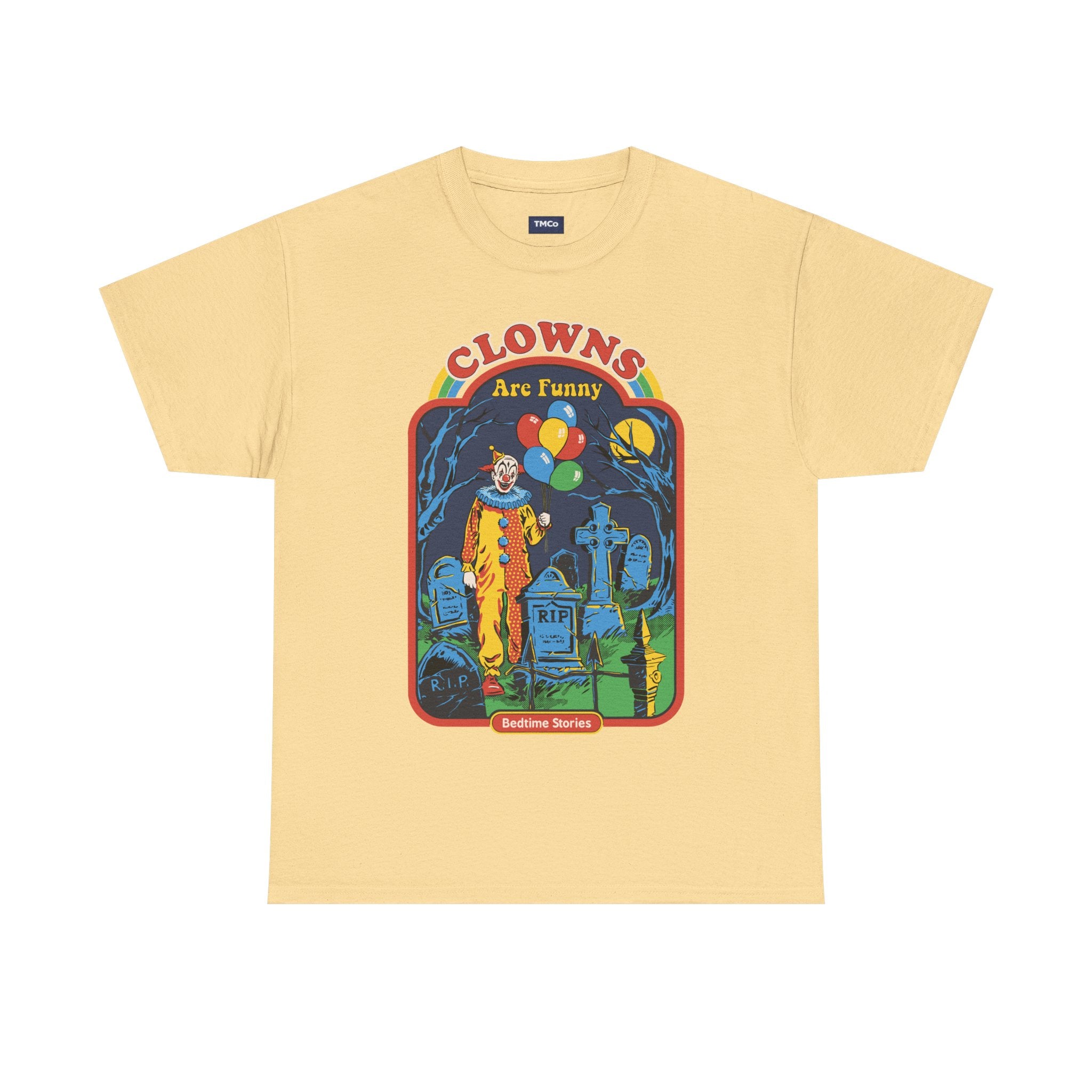 Horror Clown Tee — 'Clowns Are Funny' Vintage Graveyard Graphic T-Shirt