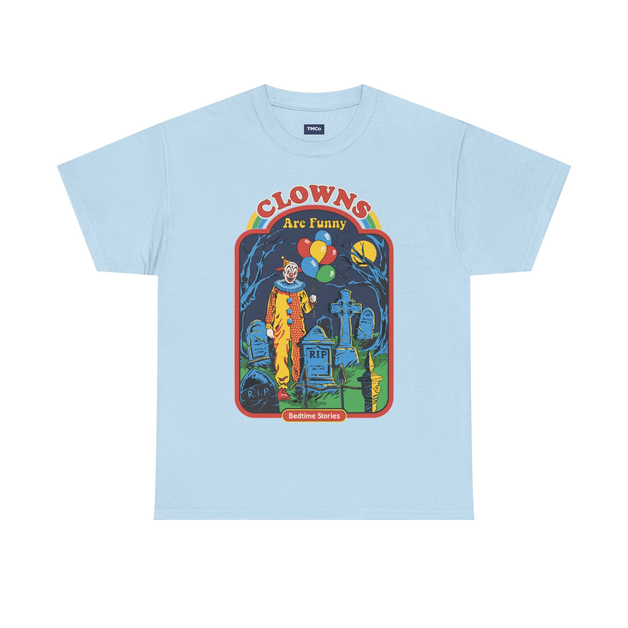 Horror Clown Tee — 'Clowns Are Funny' Vintage Graveyard Graphic T-Shirt