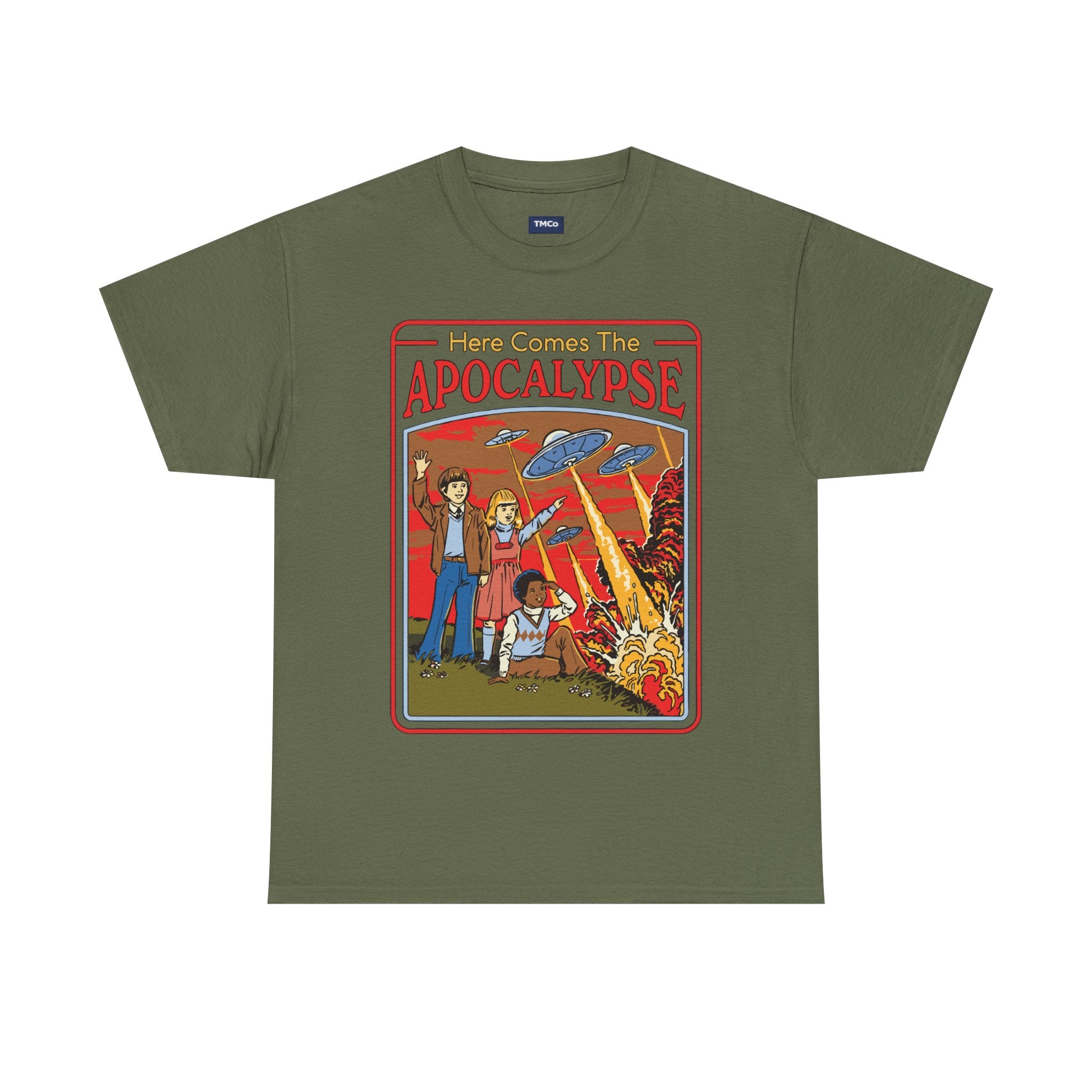 Apocalypse Retro Tee — "Here Comes The Apocalypse" Vintage Sci‑Fi Graphic T-Shirt