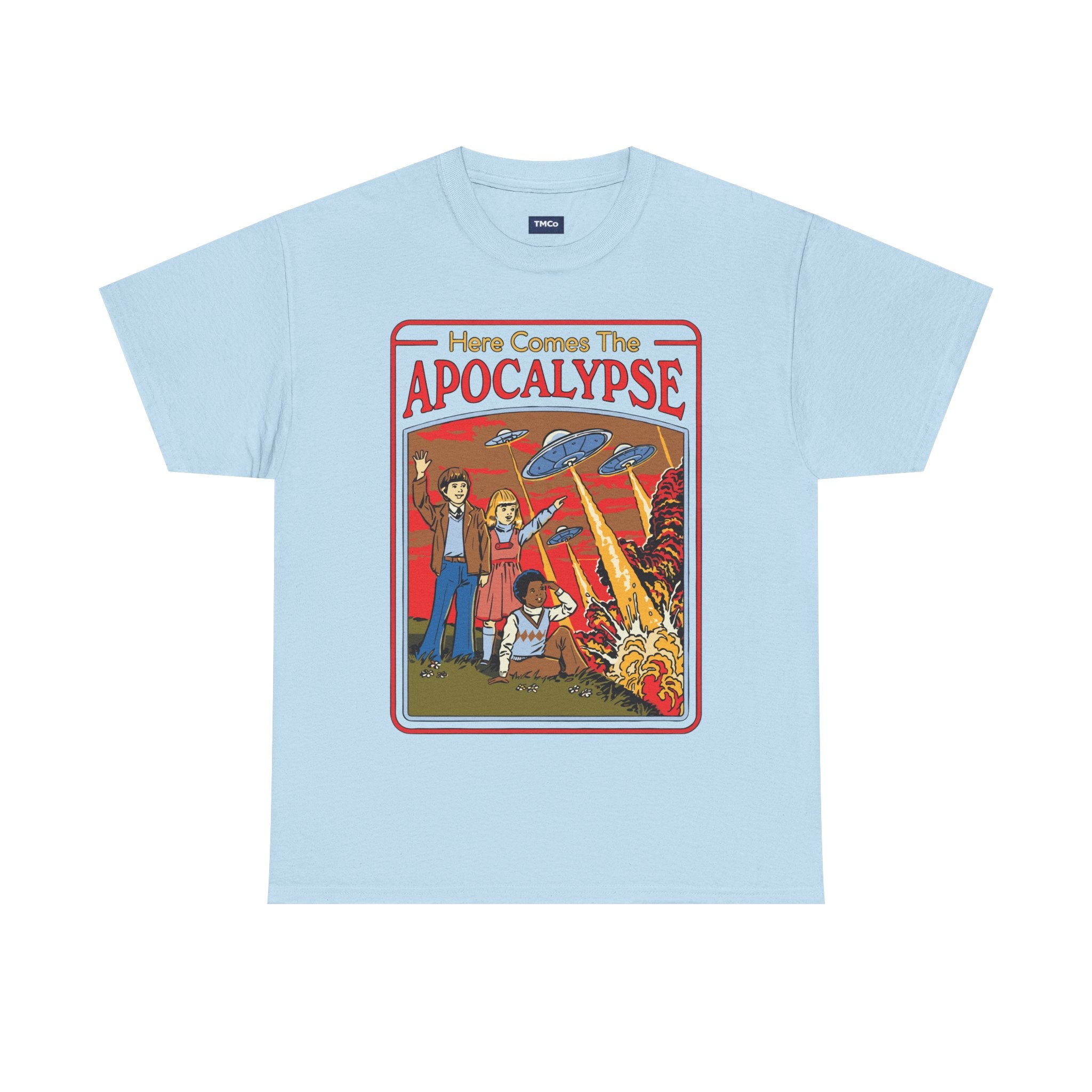 Apocalypse Retro Tee — "Here Comes The Apocalypse" Vintage Sci‑Fi Graphic T-Shirt