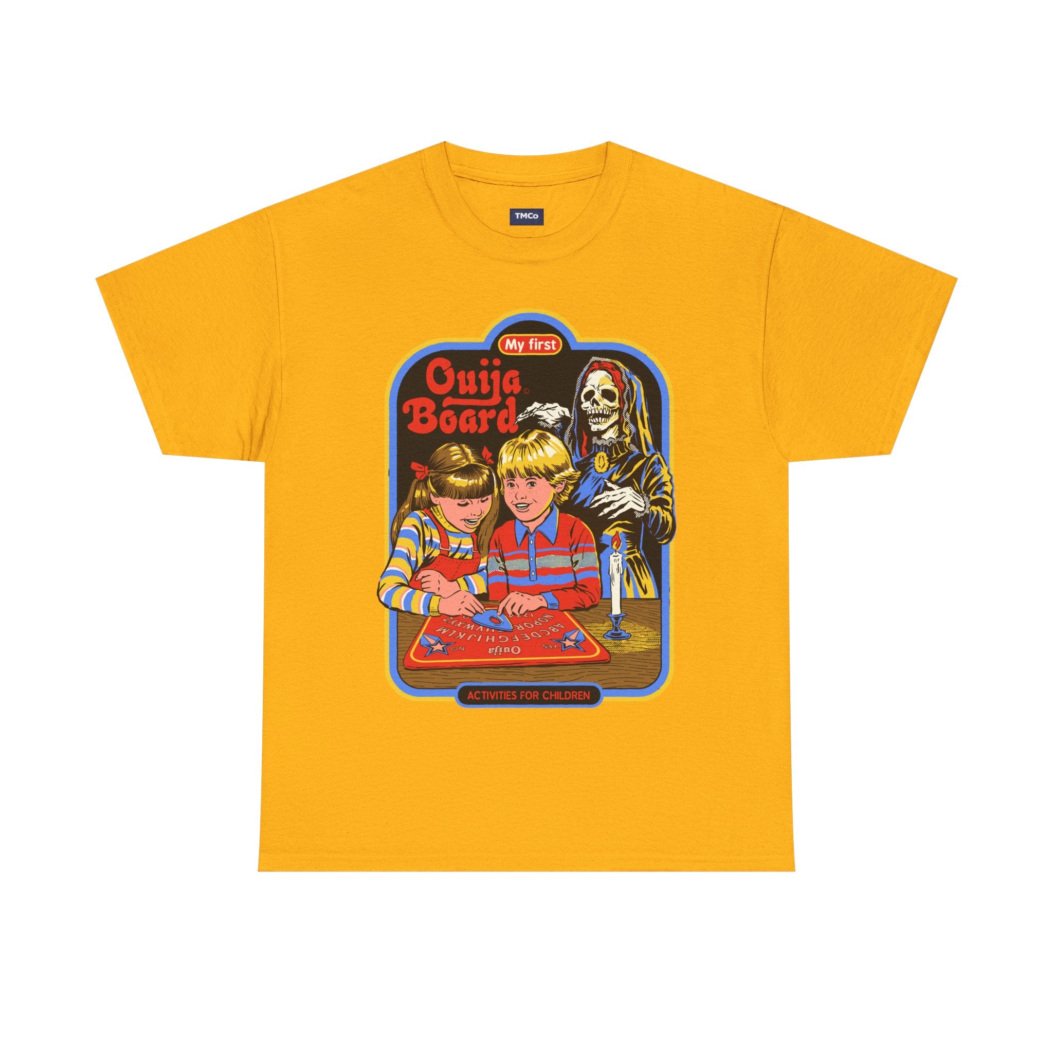 Ouija Board Kids T-Shirt — Retro Horror Graphic Tee (“My First Ouija Board”)