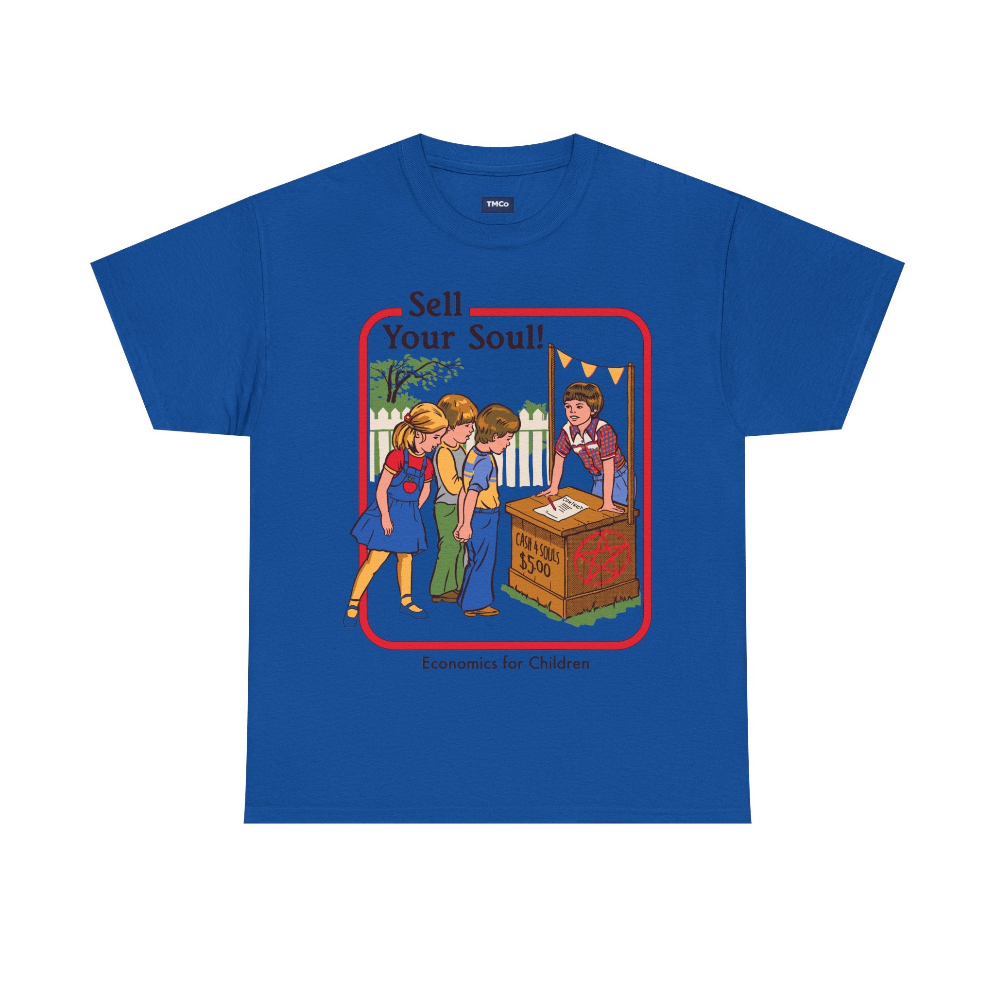 Sell Your Soul! T-Shirt — Retro 'Economics for Children' Vintage Illustration Tee