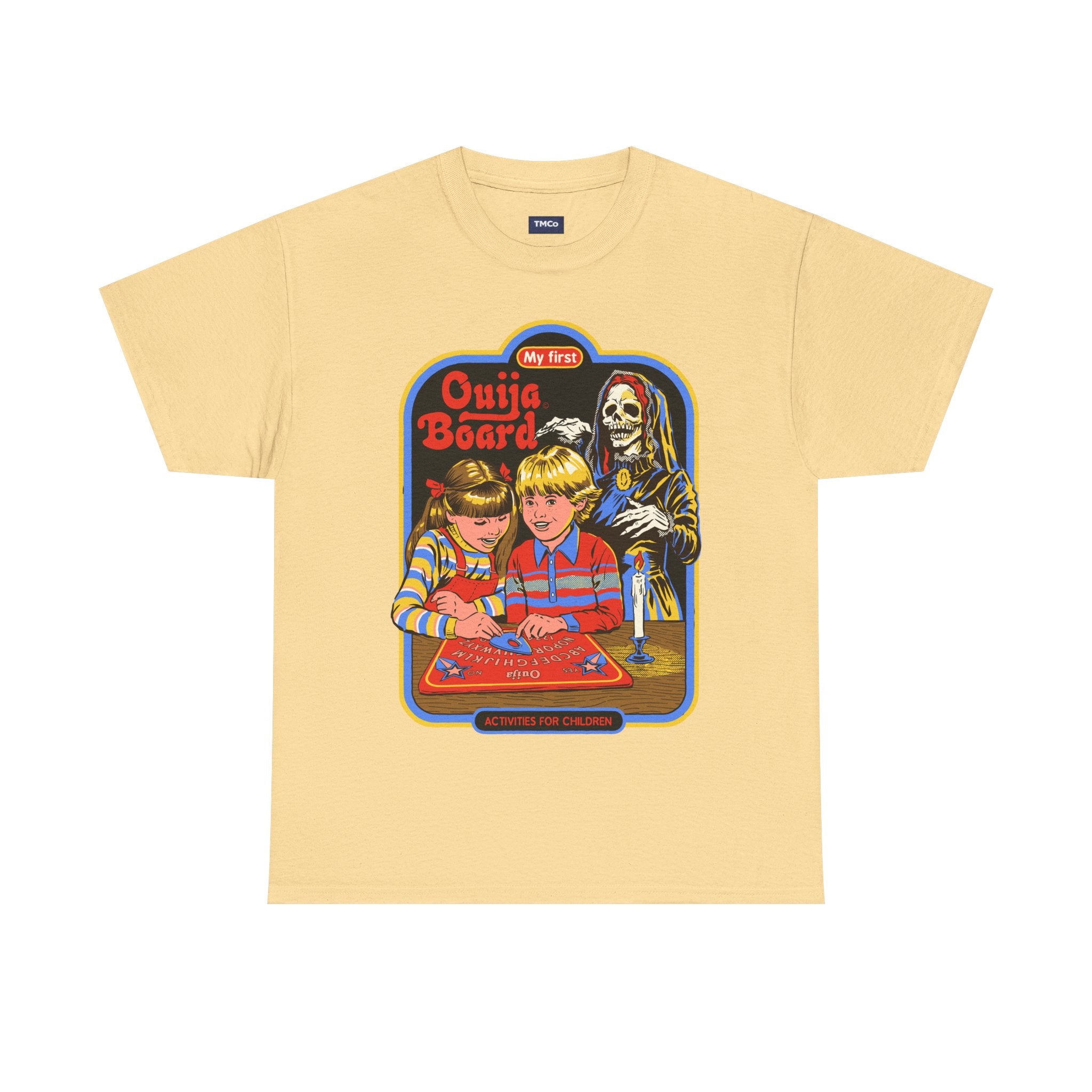 Ouija Board Kids T-Shirt — Retro Horror Graphic Tee (“My First Ouija Board”)