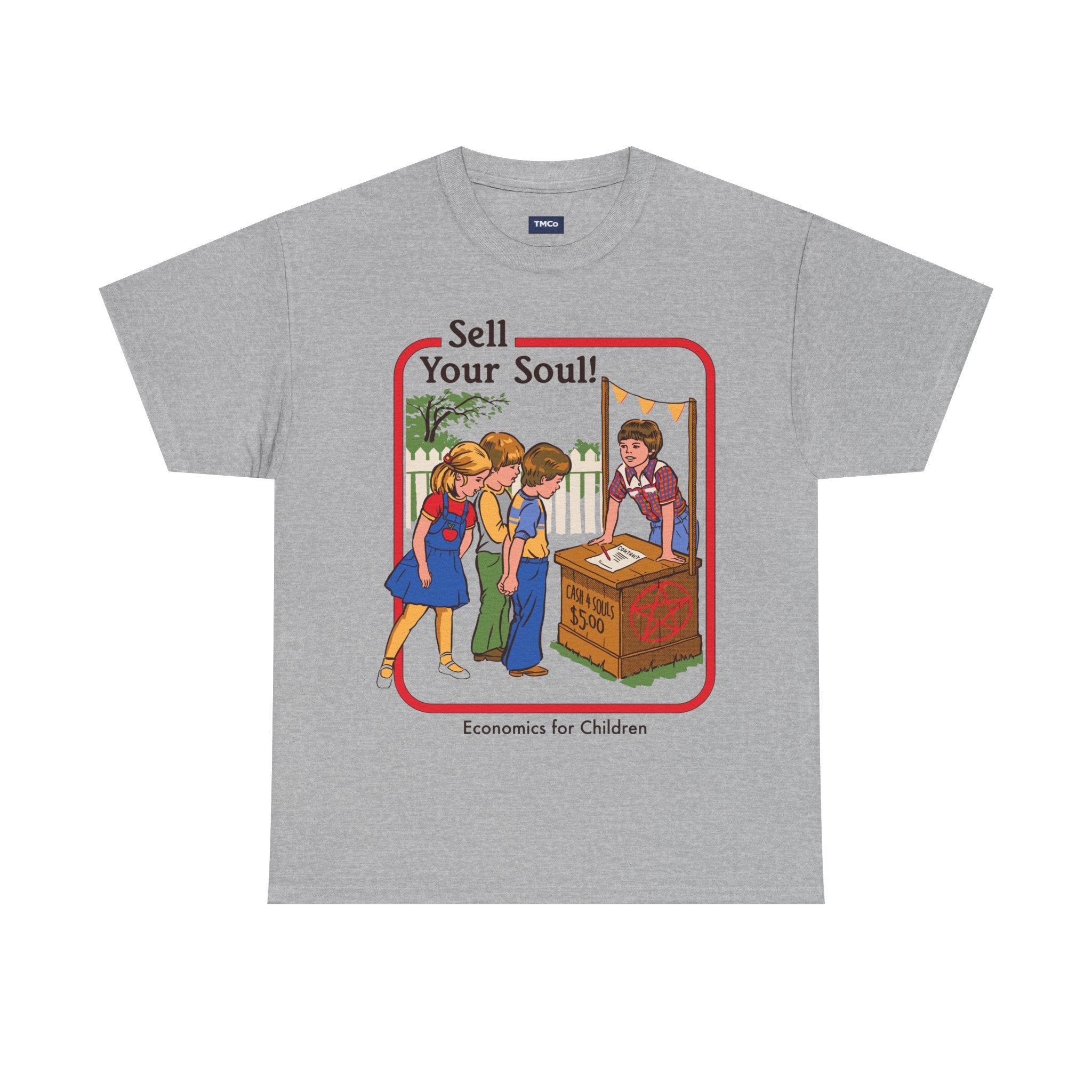 Sell Your Soul! T-Shirt — Retro 'Economics for Children' Vintage Illustration Tee