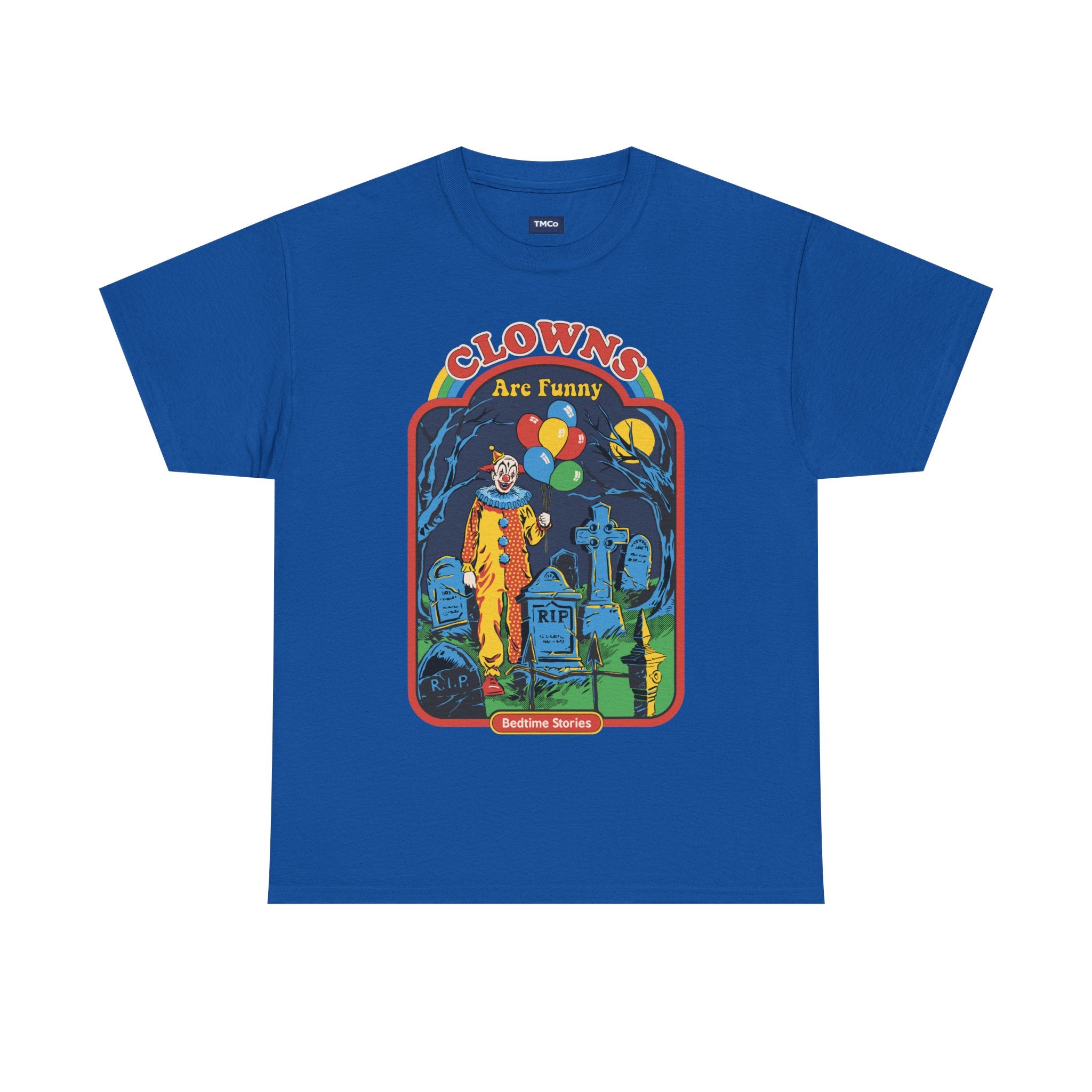 Horror Clown Tee — 'Clowns Are Funny' Vintage Graveyard Graphic T-Shirt