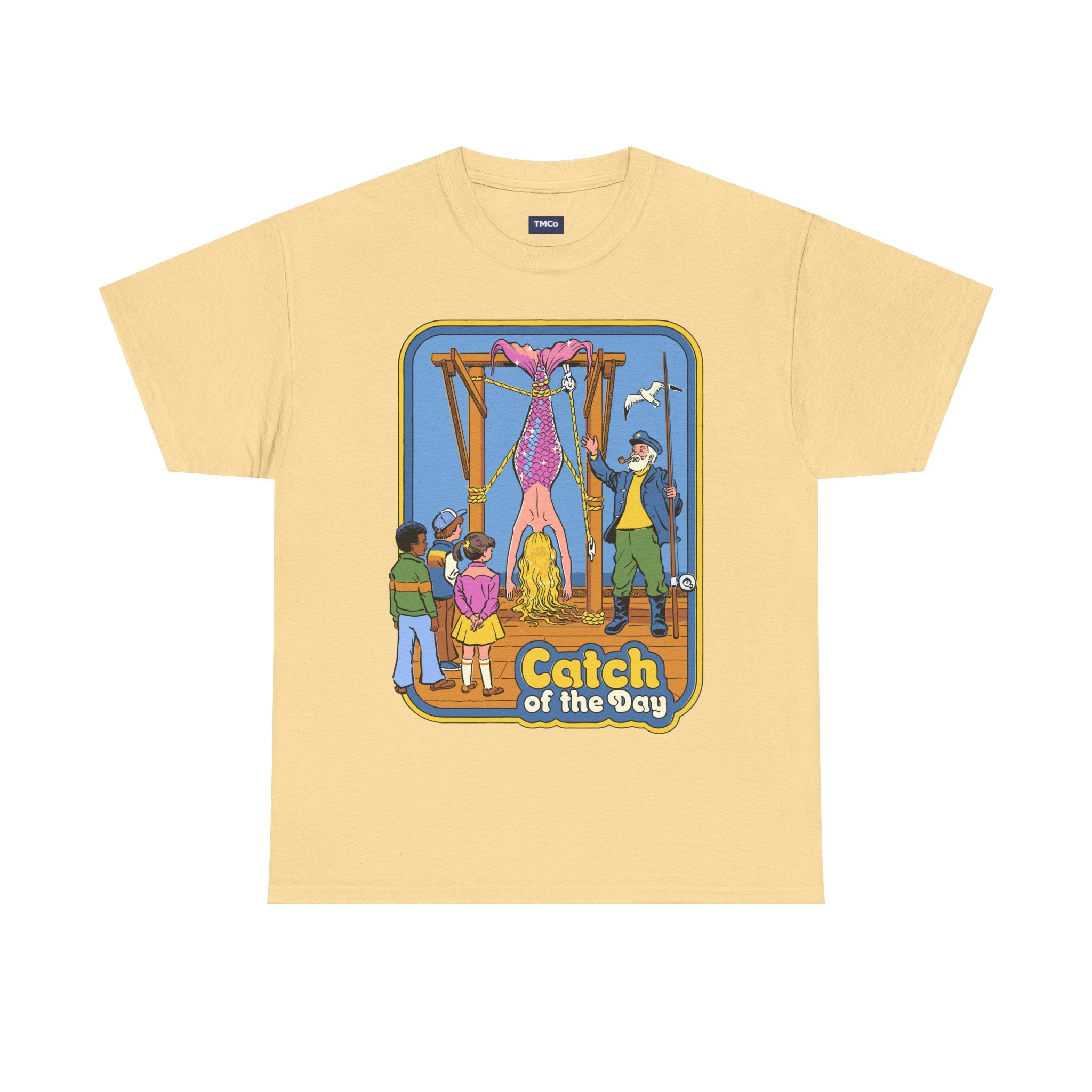 Catch of the Day T‑Shirt — Retro Fisherman Cartoon Tee