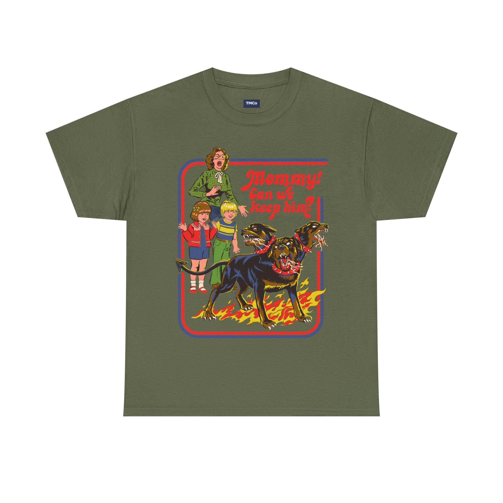 Vintage 'Mommy! Can We Keep Him?' Kids & Dog Graphic Tee