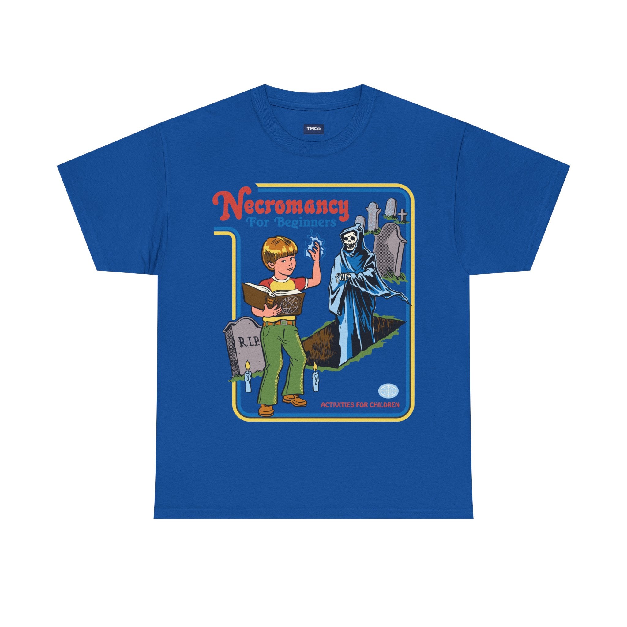 Necromancy for Beginners T-Shirt — Vintage Horror Kids Book Parody Tee