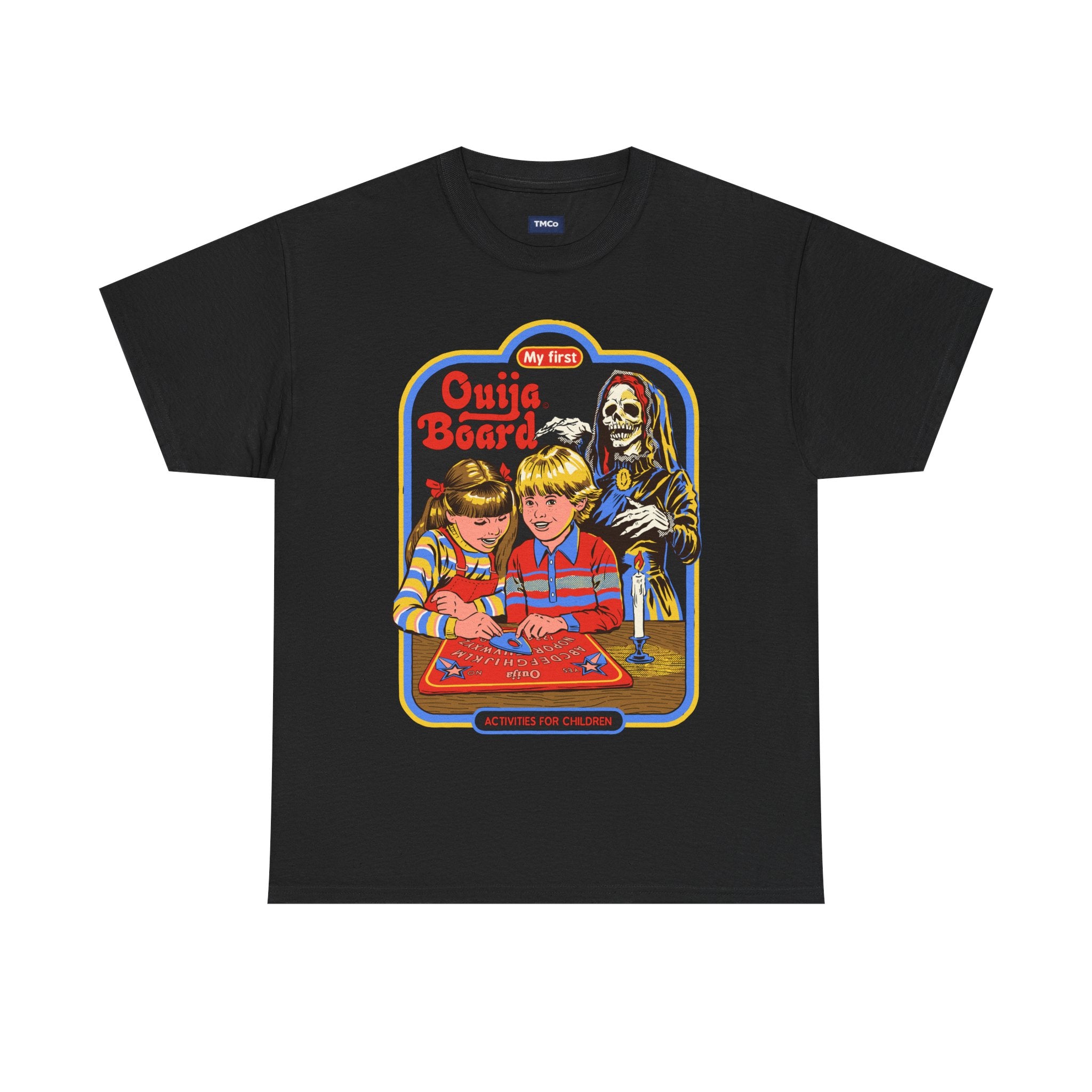 Ouija Board Kids T-Shirt — Retro Horror Graphic Tee (“My First Ouija Board”)