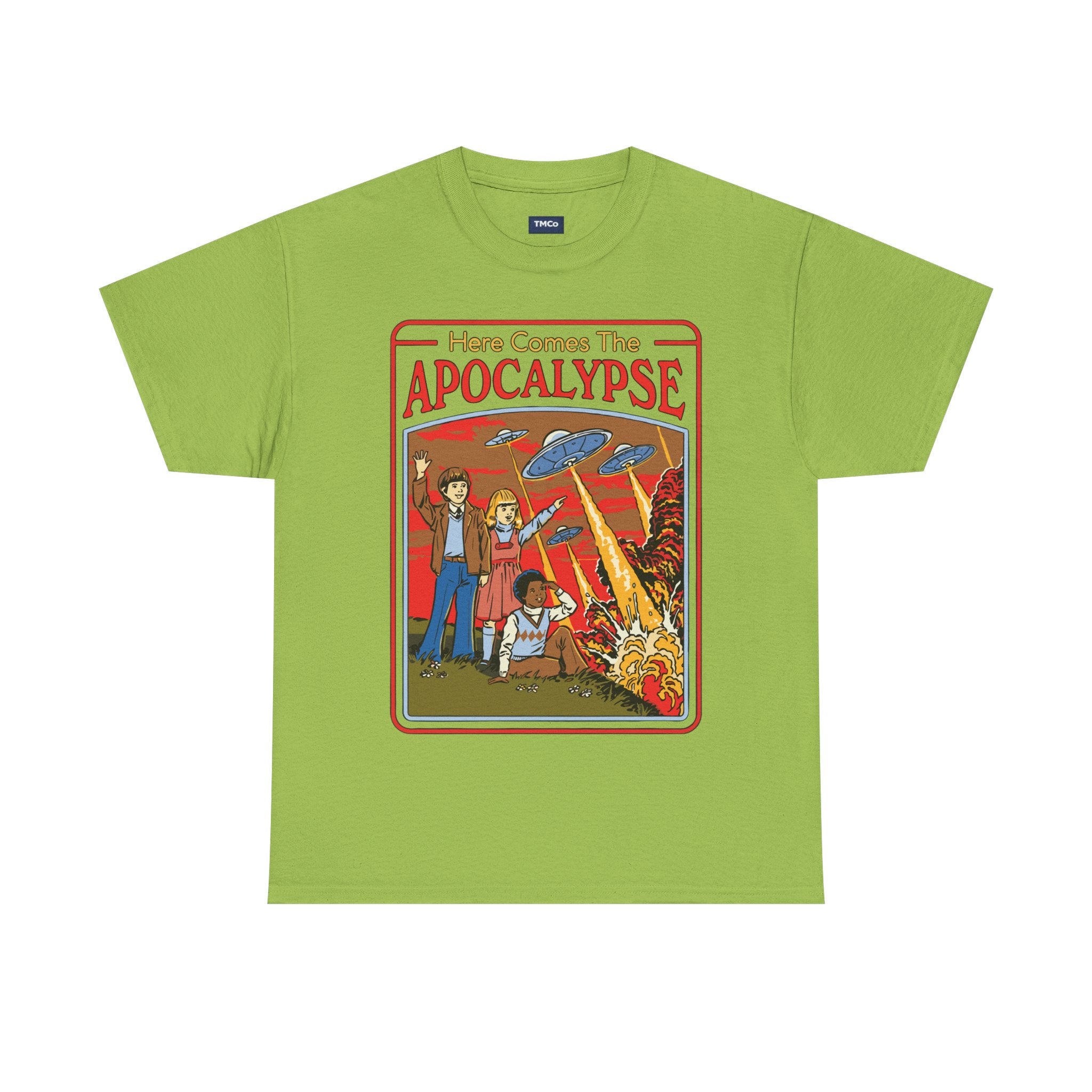 Apocalypse Retro Tee — "Here Comes The Apocalypse" Vintage Sci‑Fi Graphic T-Shirt