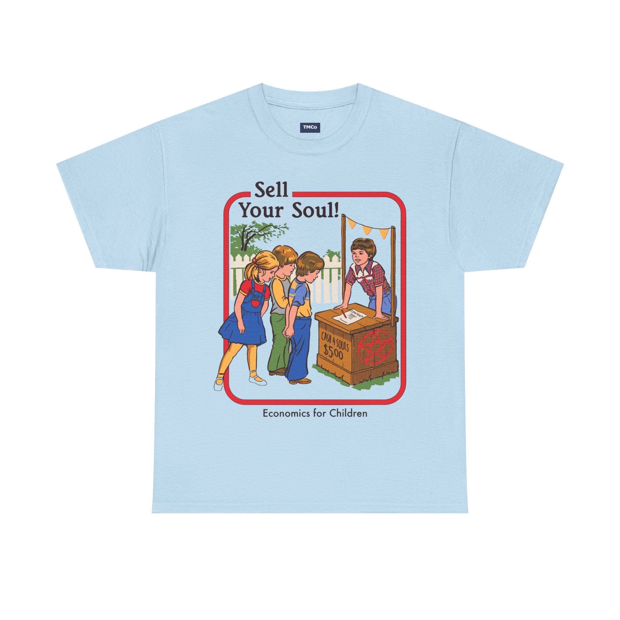 Sell Your Soul! T-Shirt — Retro 'Economics for Children' Vintage Illustration Tee