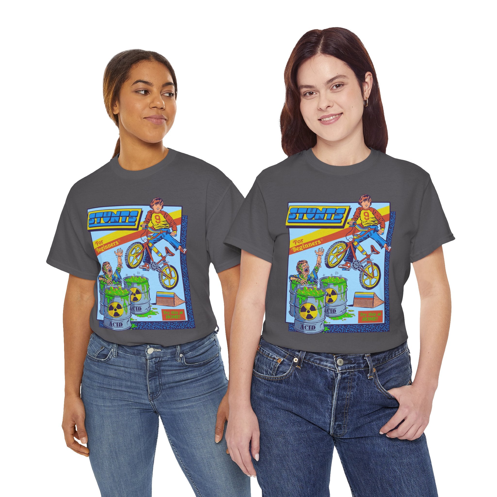 BMX Radioactive Stunt T-Shirt — Retro Bike Graphic Tee