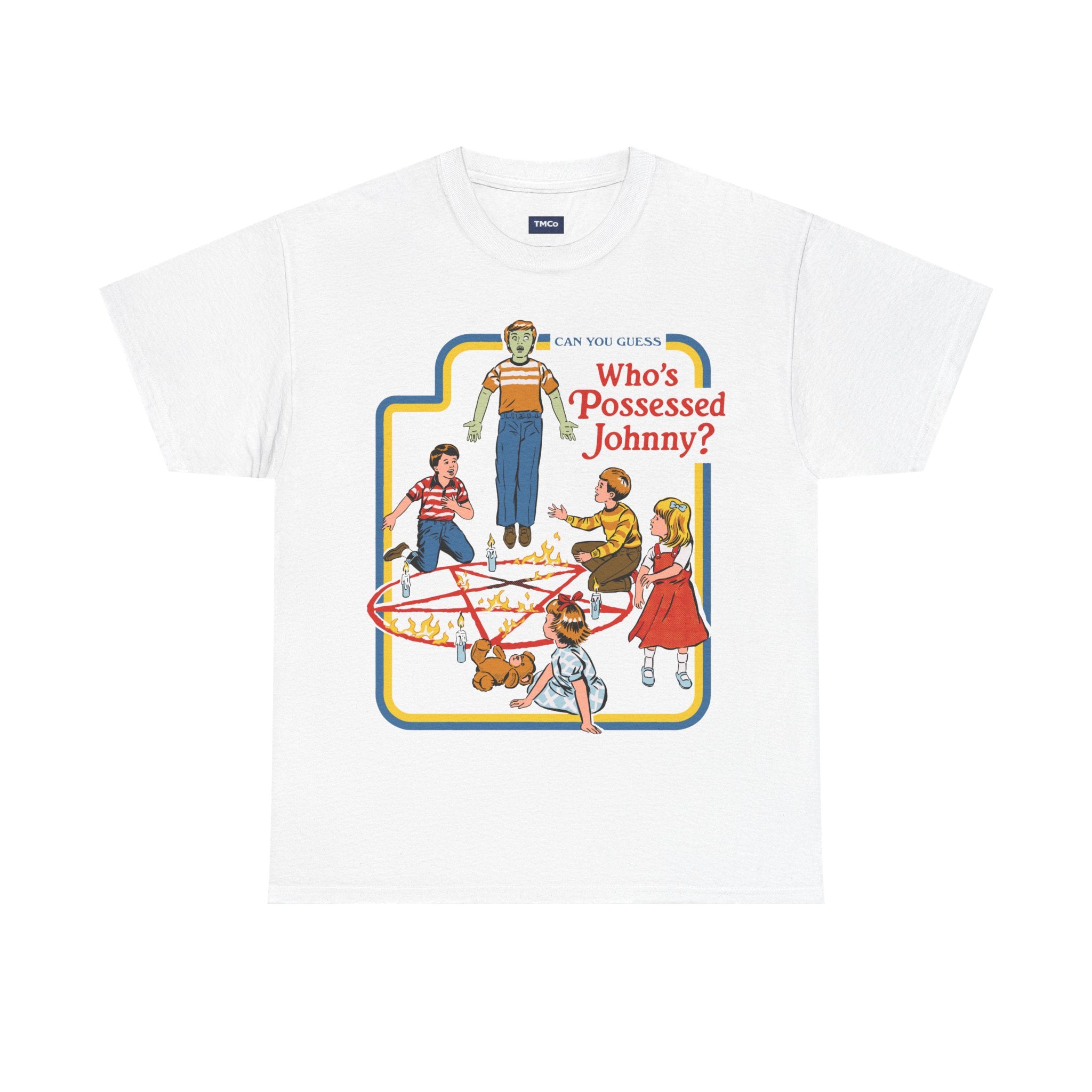 Who's Possessed Johnny? Retro Horror Kids Graphic Tee