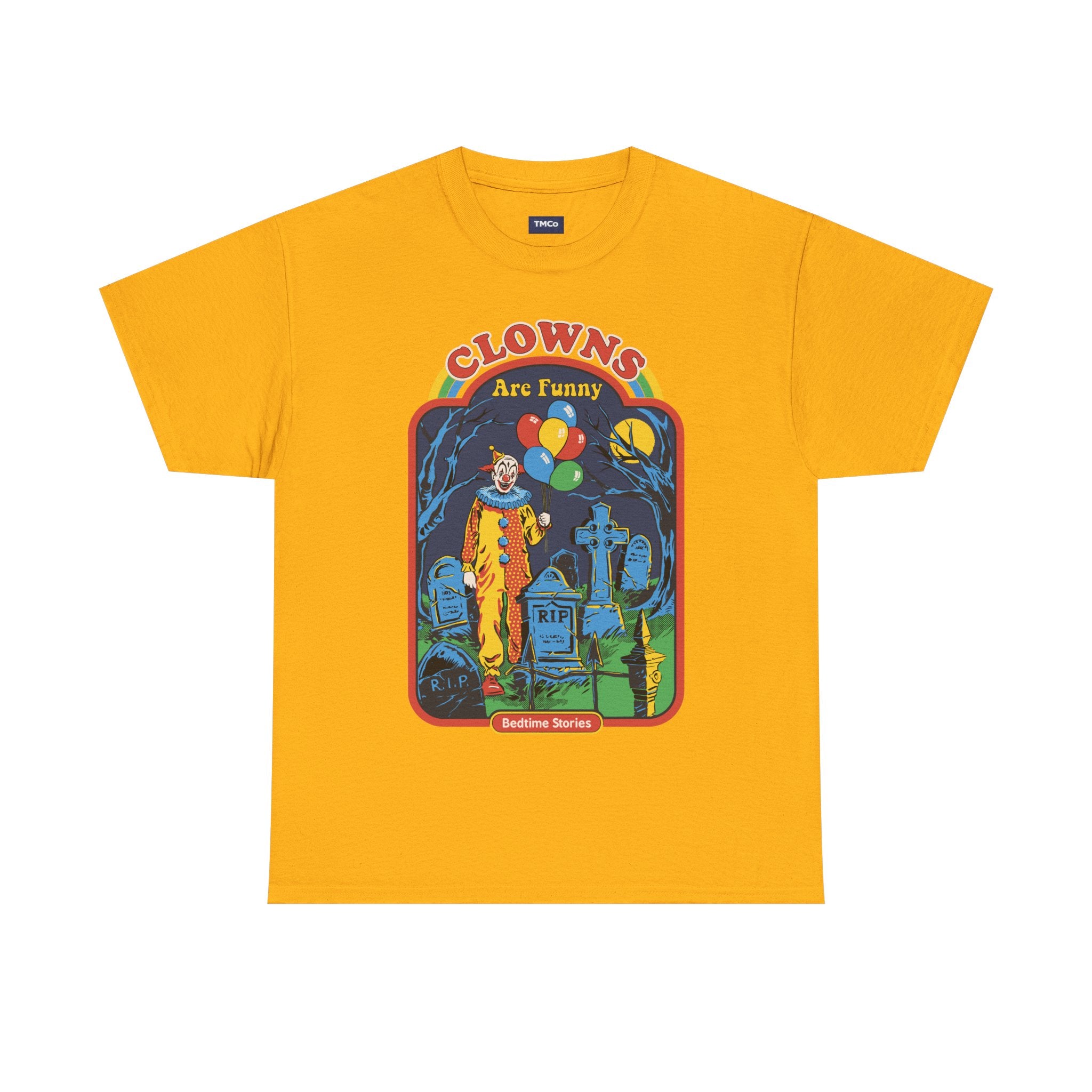 Horror Clown Tee — 'Clowns Are Funny' Vintage Graveyard Graphic T-Shirt