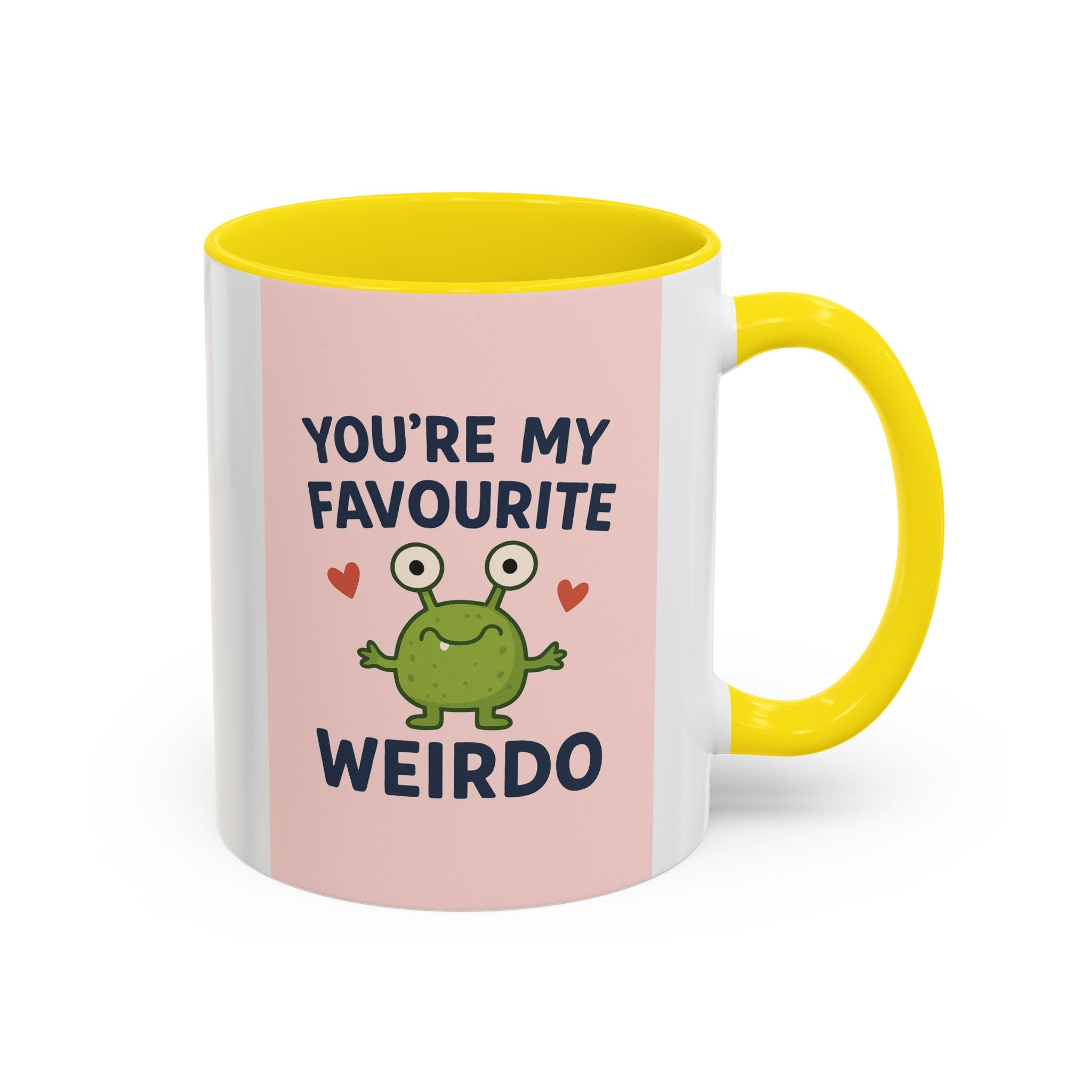 Funny 'You’re My Favourite Weirdo' Accent Coffee Mug — Cute Frog Gift