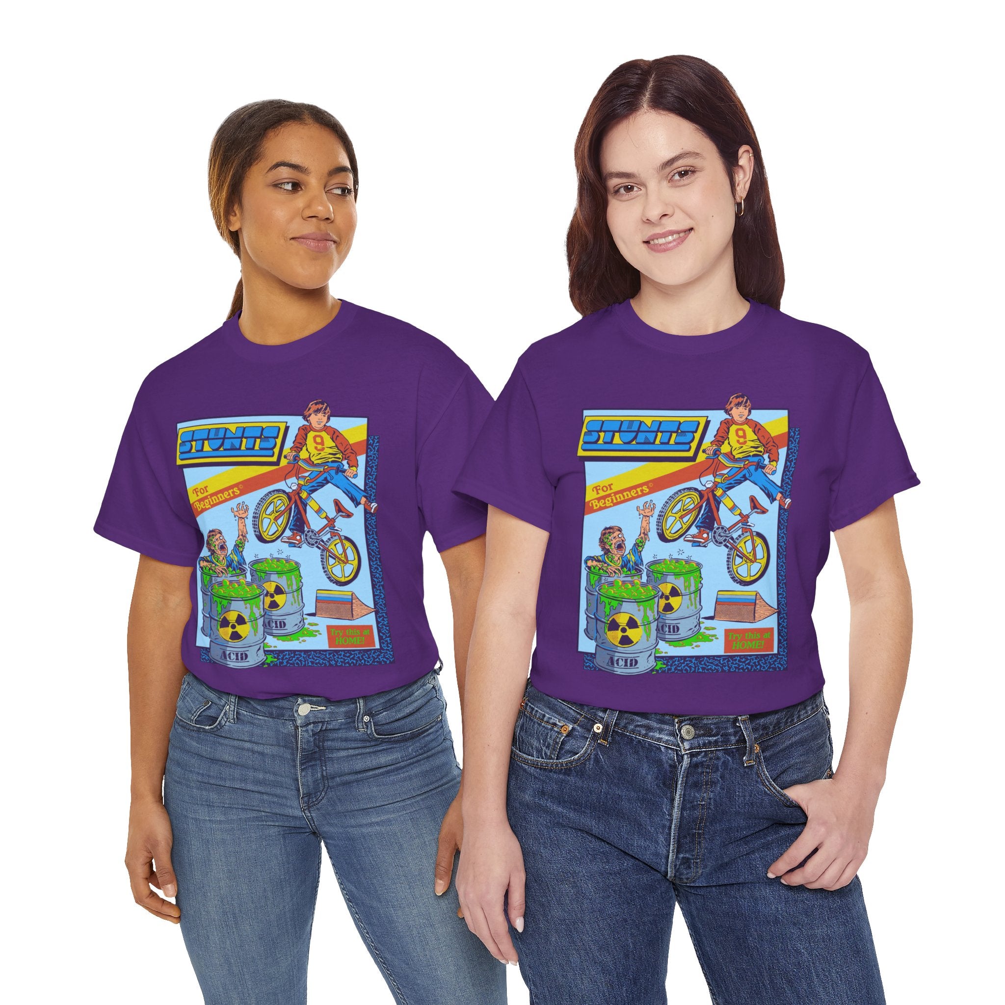 BMX Radioactive Stunt T-Shirt — Retro Bike Graphic Tee
