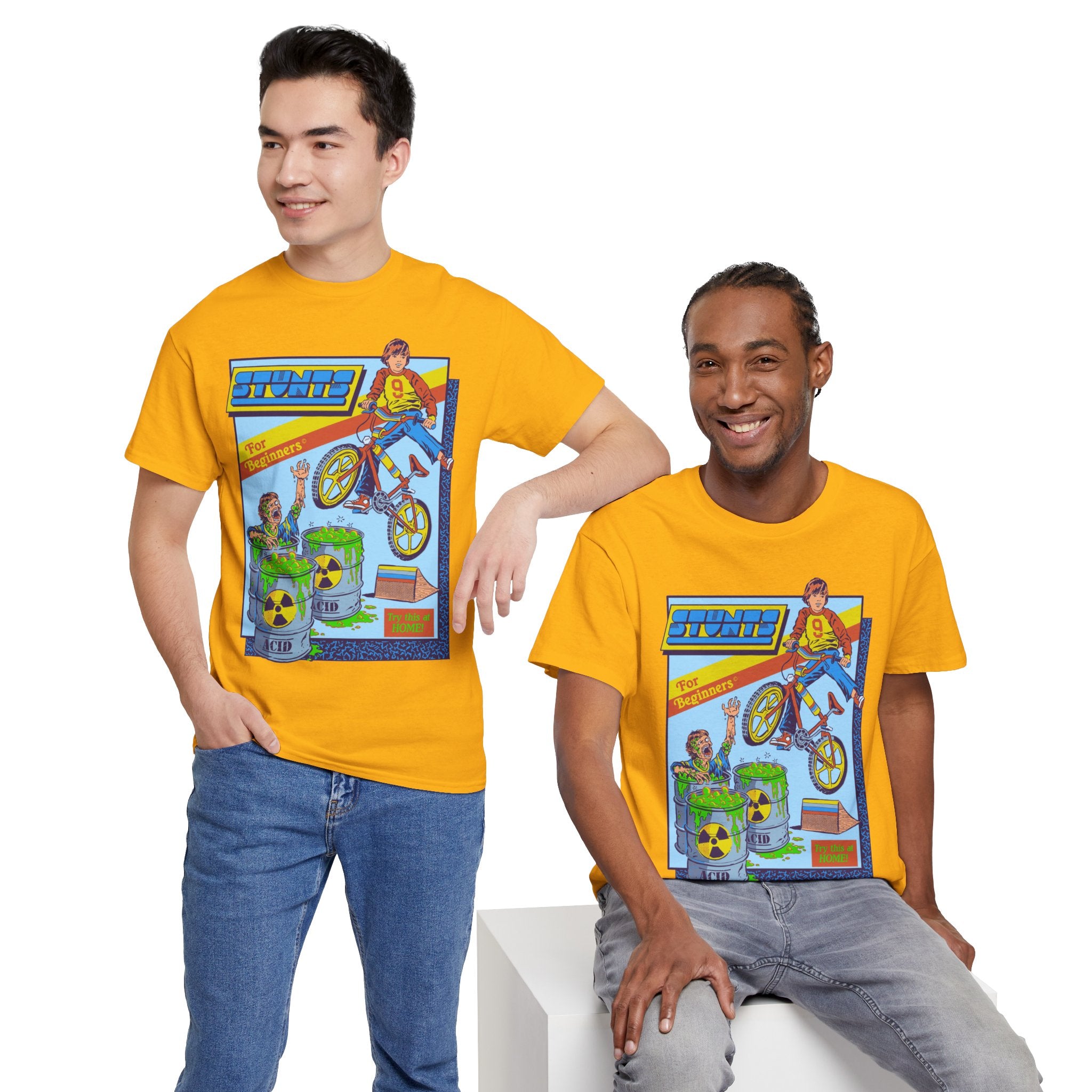 BMX Radioactive Stunt T-Shirt — Retro Bike Graphic Tee