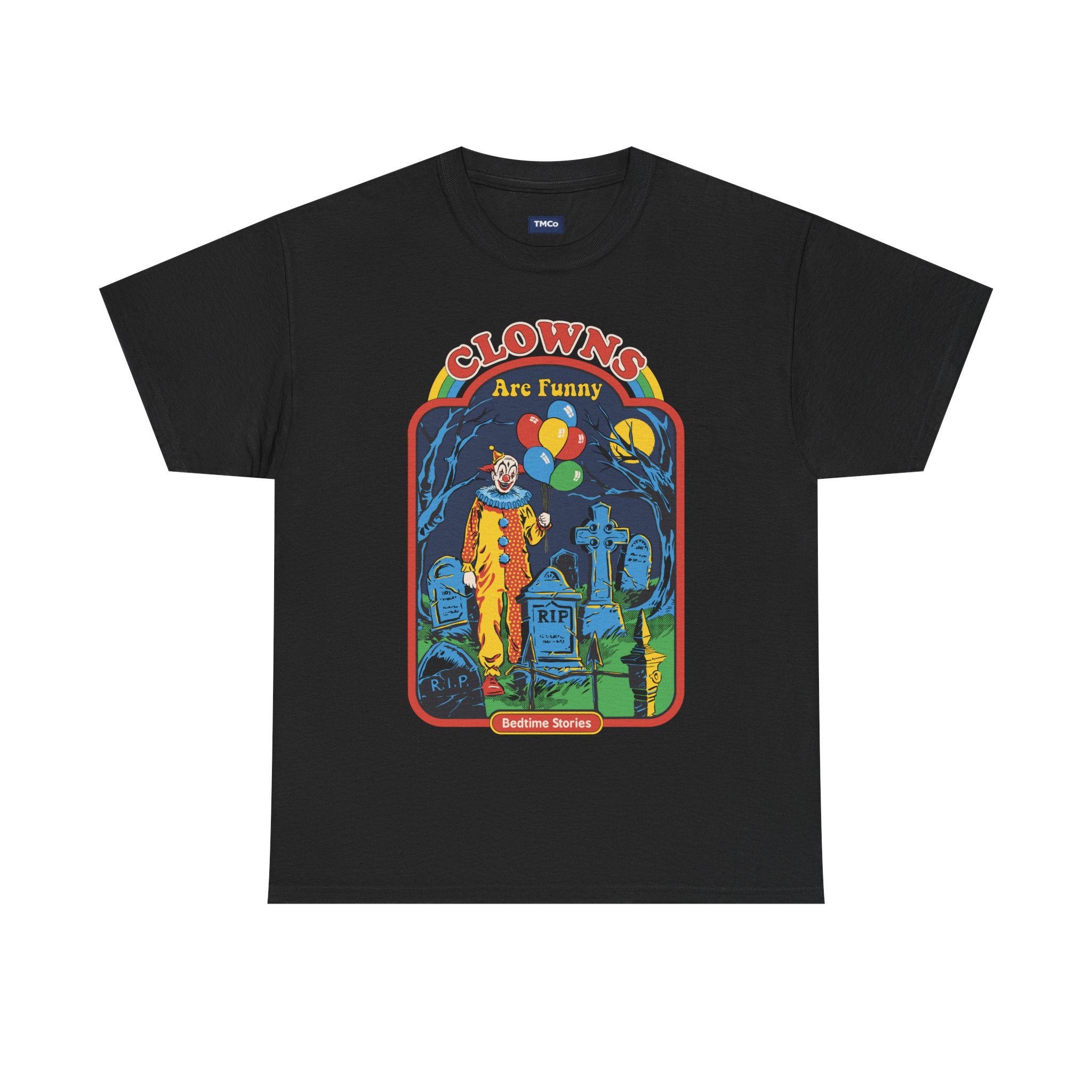 Horror Clown Tee — 'Clowns Are Funny' Vintage Graveyard Graphic T-Shirt