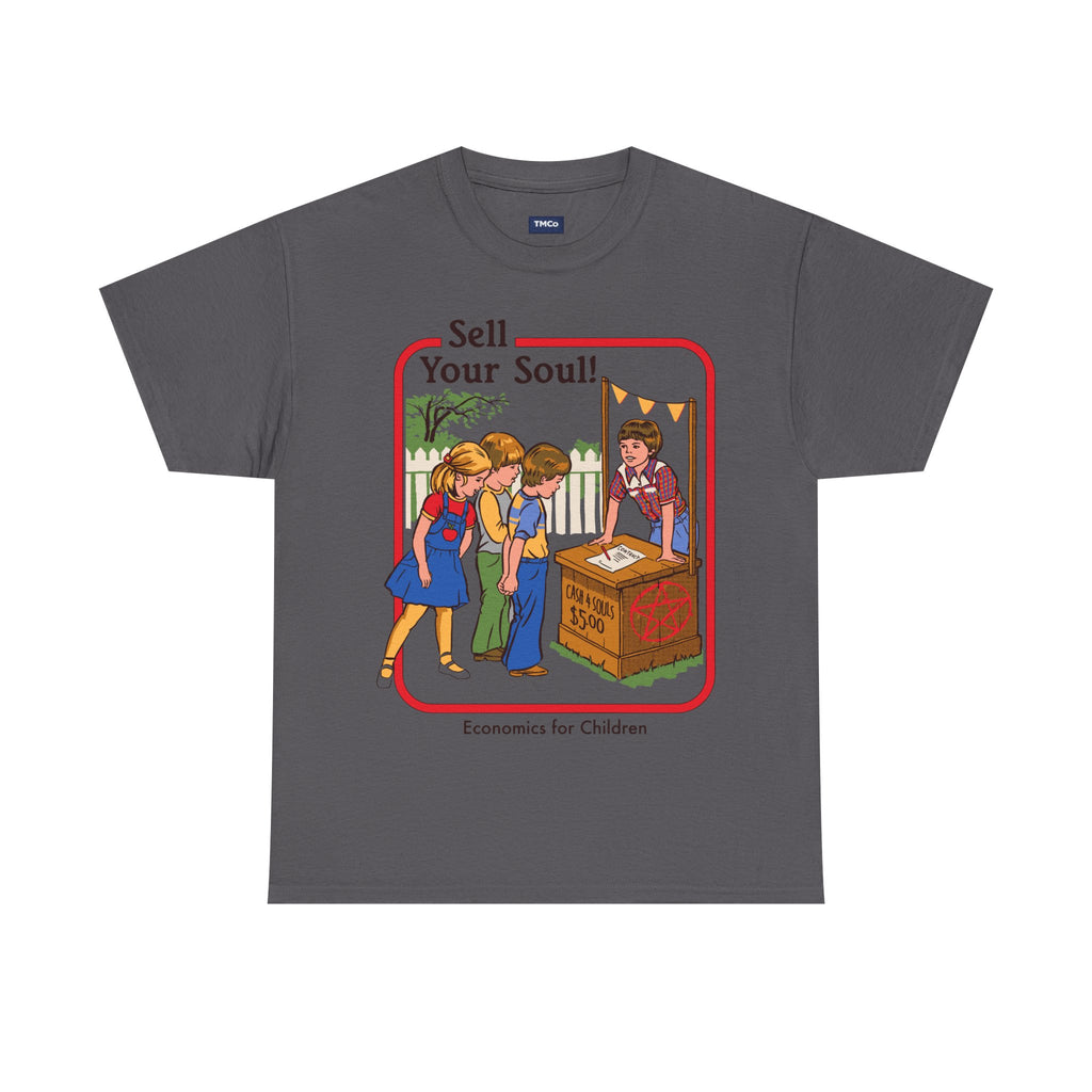 Sell Your Soul! T-Shirt — Retro 'Economics for Children' Vintage Illustration Tee