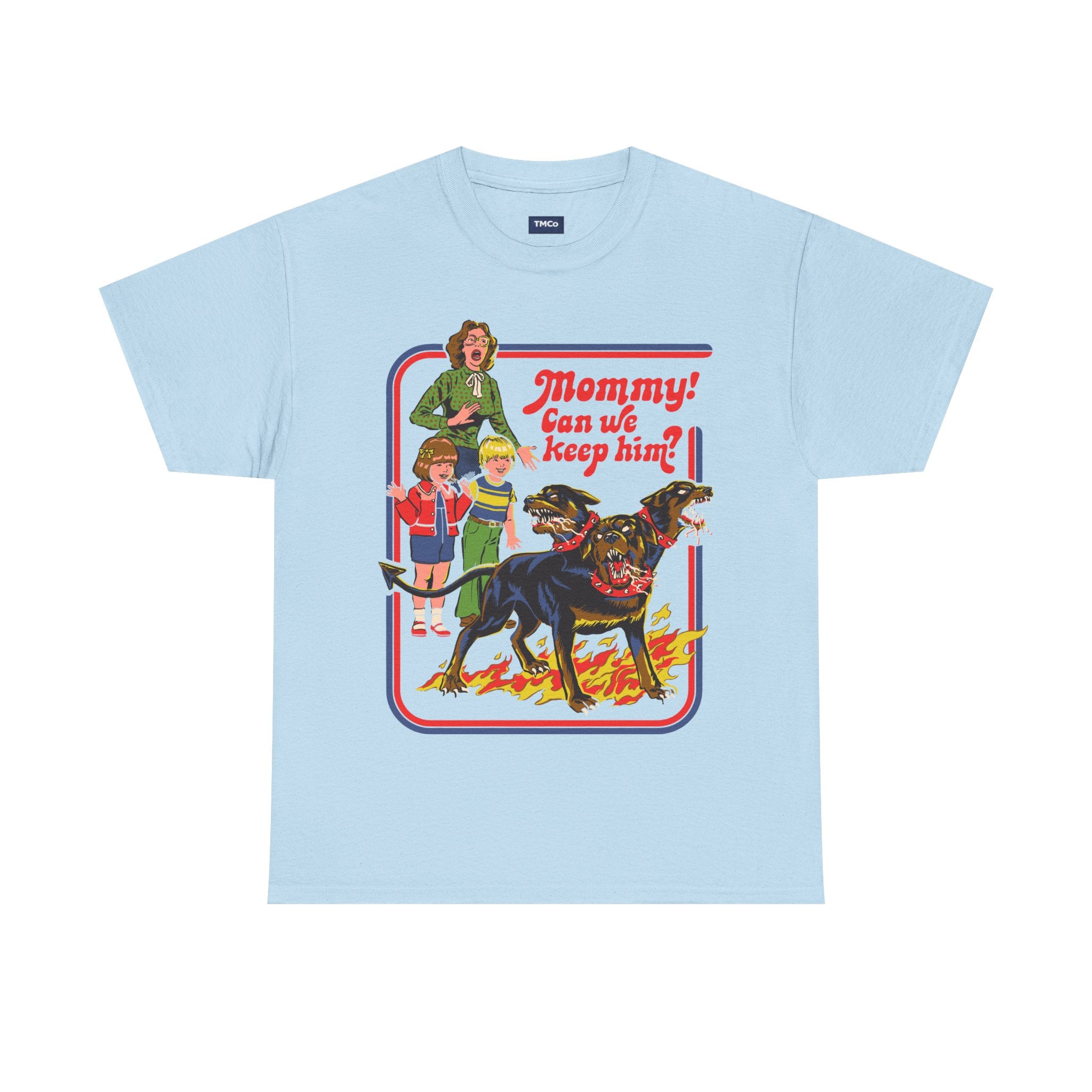 Vintage 'Mommy! Can We Keep Him?' Kids & Dog Graphic Tee