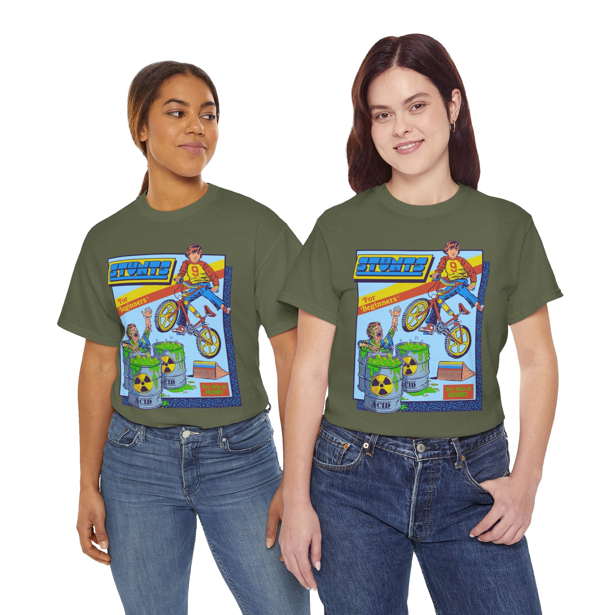 BMX Radioactive Stunt T-Shirt — Retro Bike Graphic Tee
