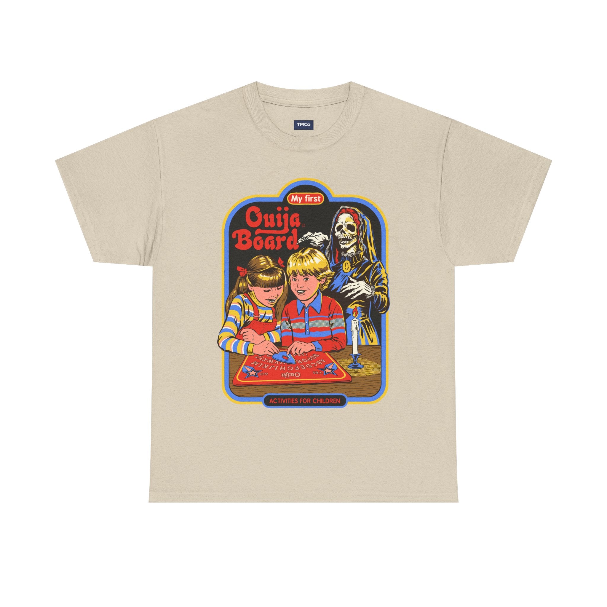 Ouija Board Kids T-Shirt — Retro Horror Graphic Tee (“My First Ouija Board”)