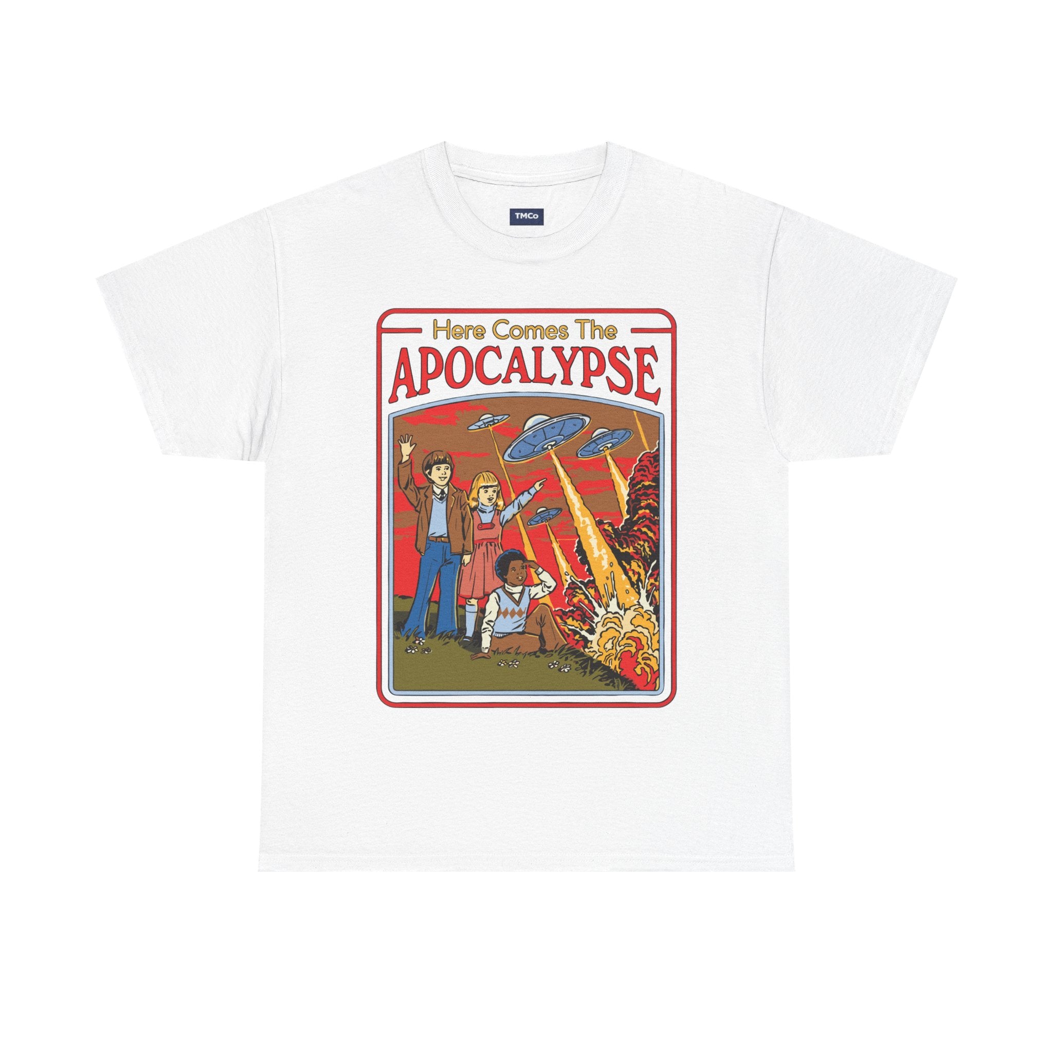 Apocalypse Retro Tee — "Here Comes The Apocalypse" Vintage Sci‑Fi Graphic T-Shirt