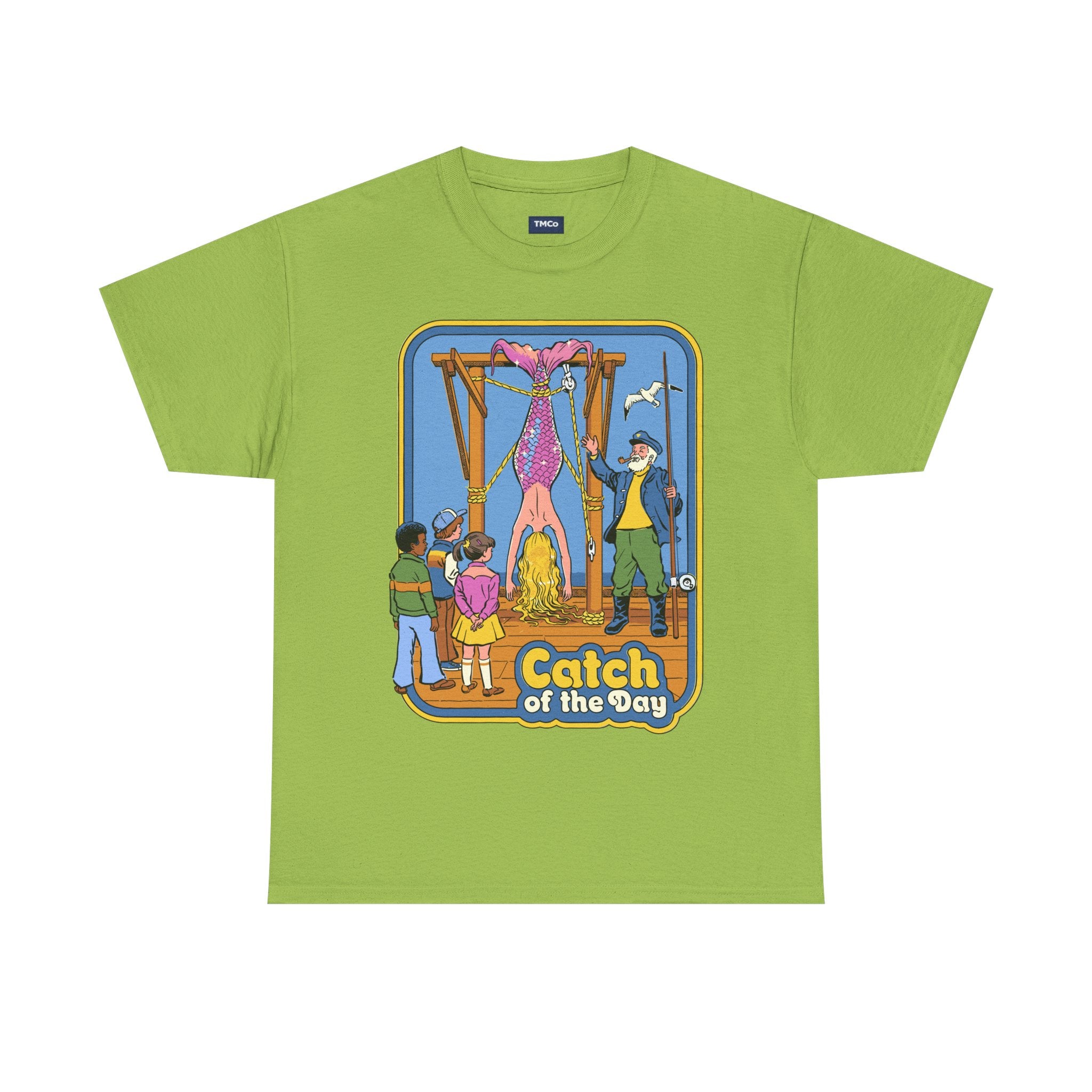Catch of the Day T‑Shirt — Retro Fisherman Cartoon Tee