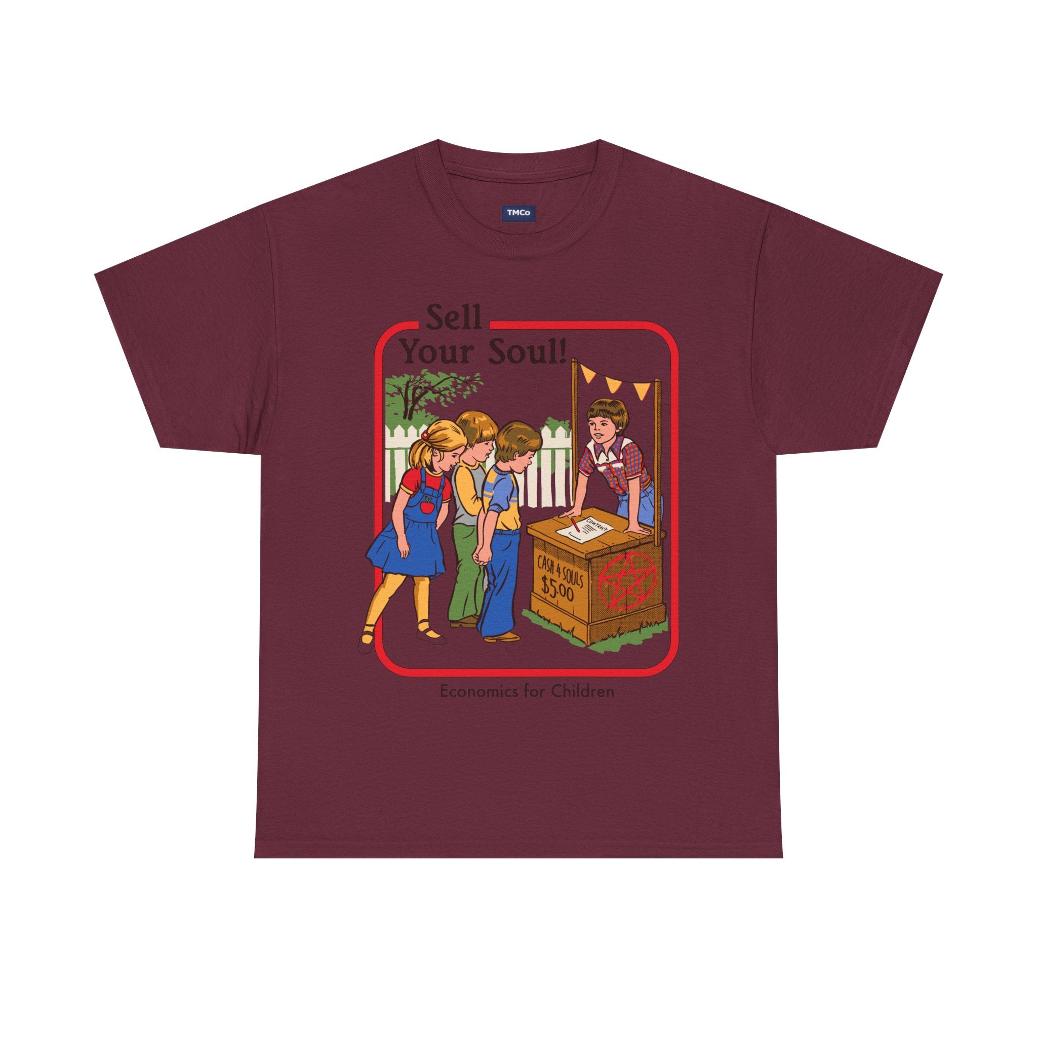 Sell Your Soul! T-Shirt — Retro 'Economics for Children' Vintage Illustration Tee