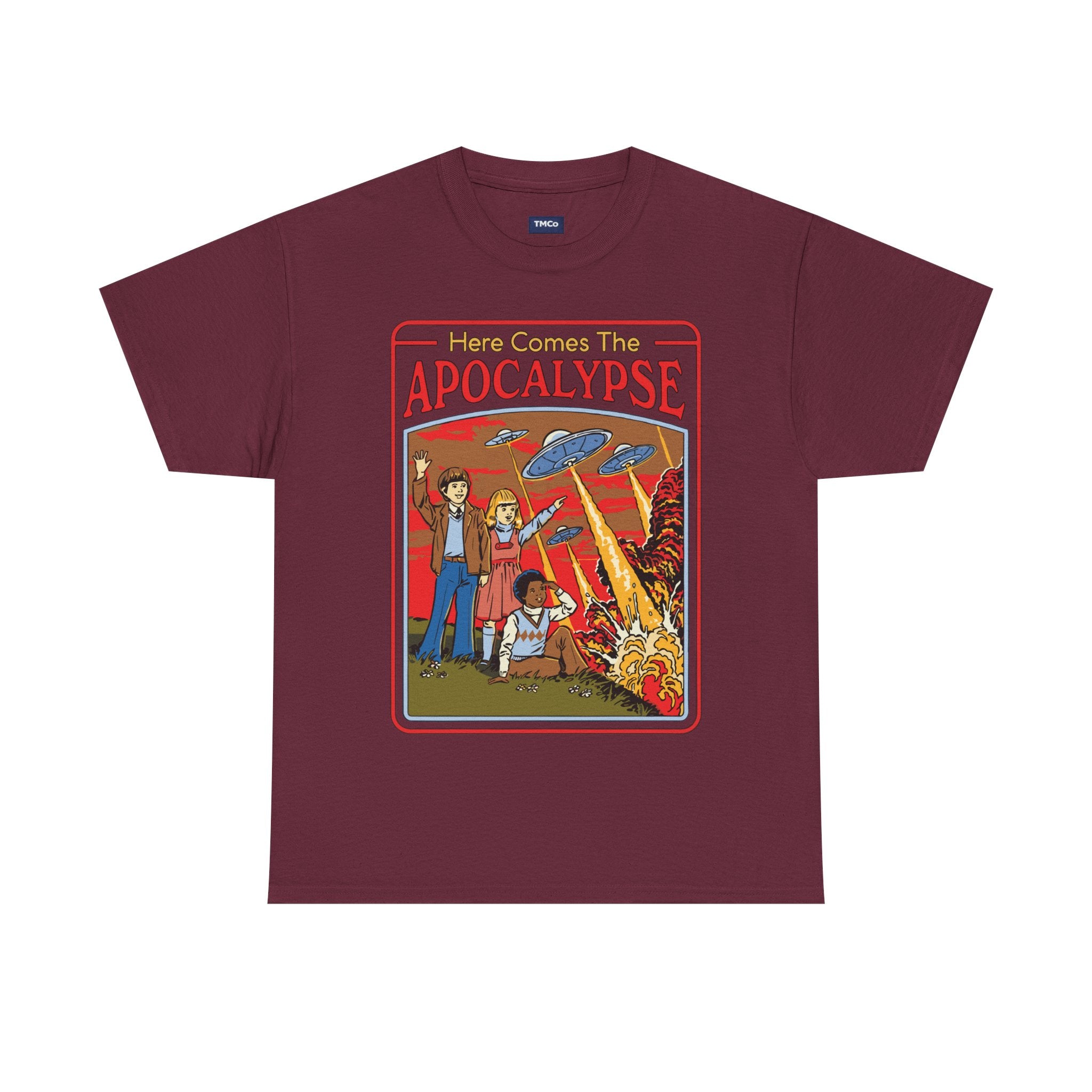 Apocalypse Retro Tee — "Here Comes The Apocalypse" Vintage Sci‑Fi Graphic T-Shirt