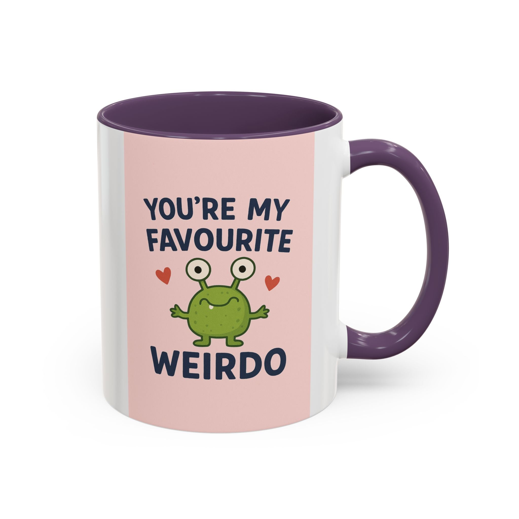 Funny 'You’re My Favourite Weirdo' Accent Coffee Mug — Cute Frog Gift