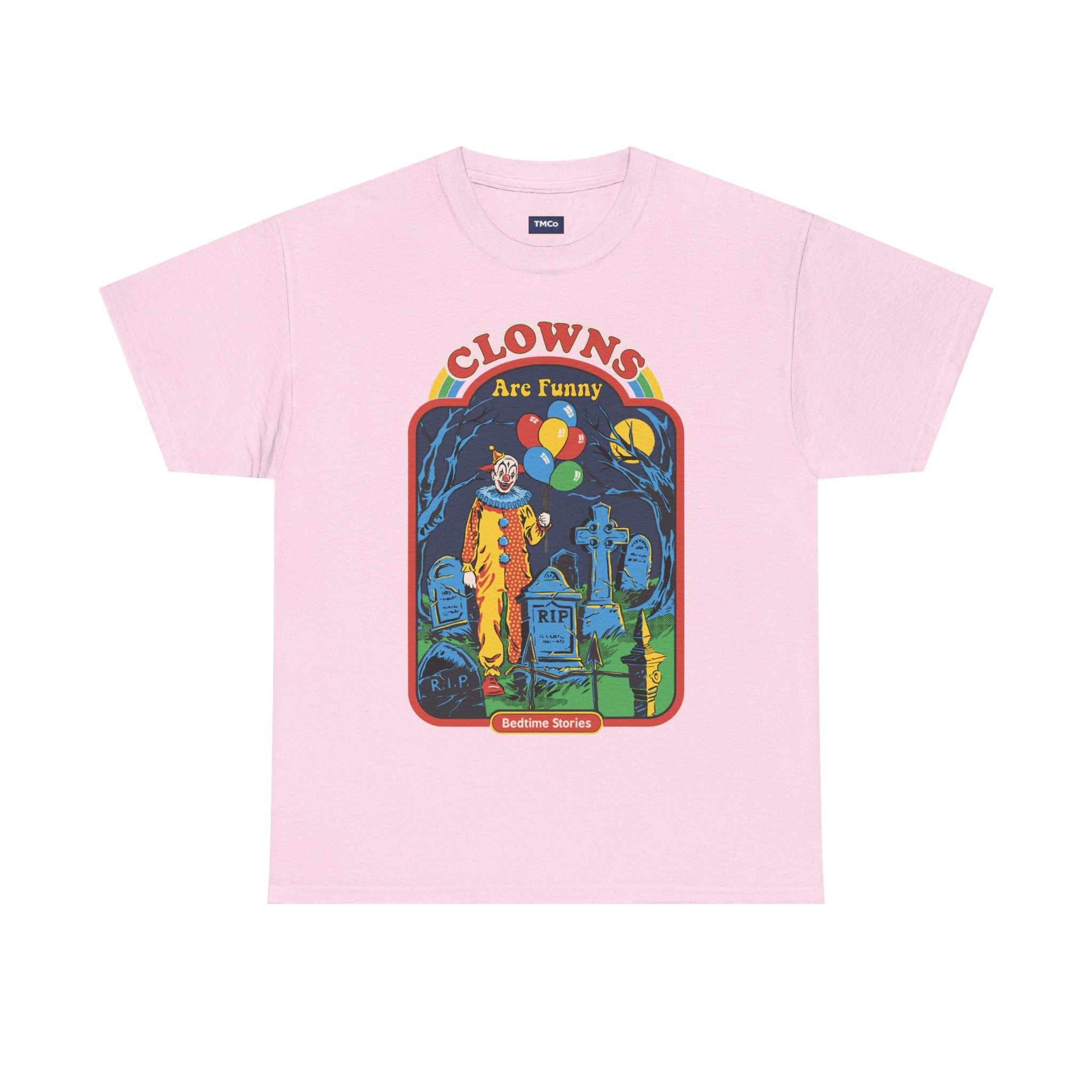 Horror Clown Tee — 'Clowns Are Funny' Vintage Graveyard Graphic T-Shirt