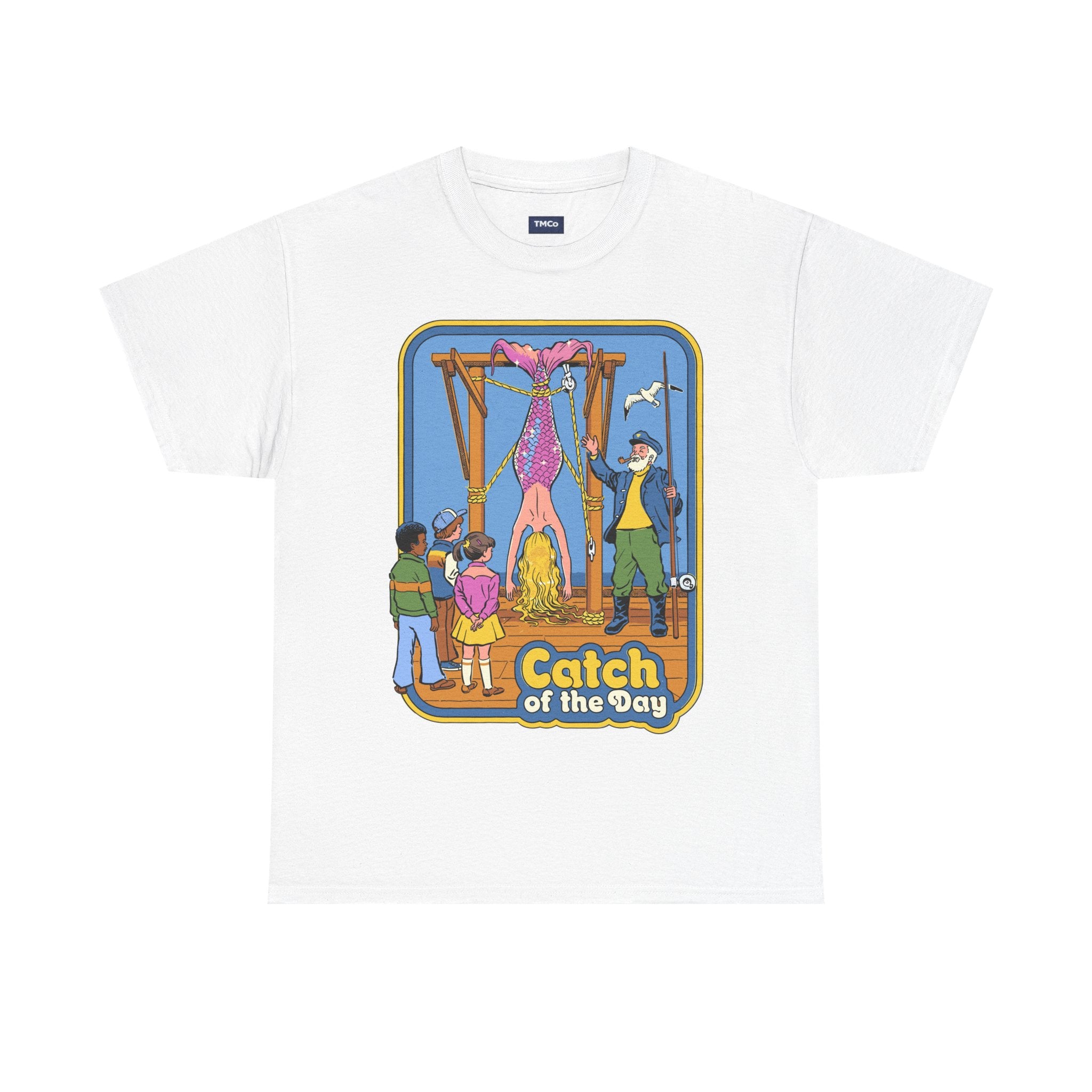 Catch of the Day T‑Shirt — Retro Fisherman Cartoon Tee