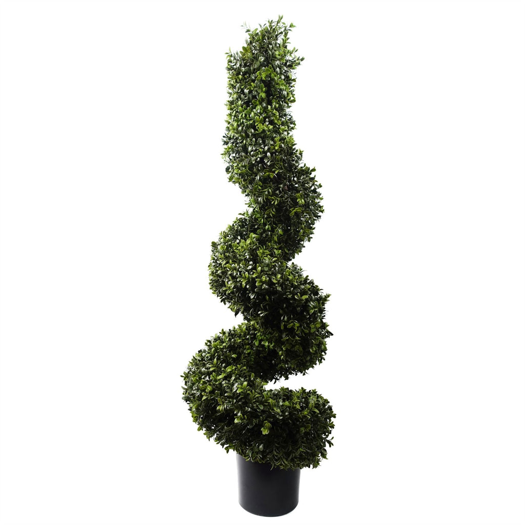 Outdoor Artificial Topiary Tree 120cm Sprial Boxwood UV Resistant Botanik-0