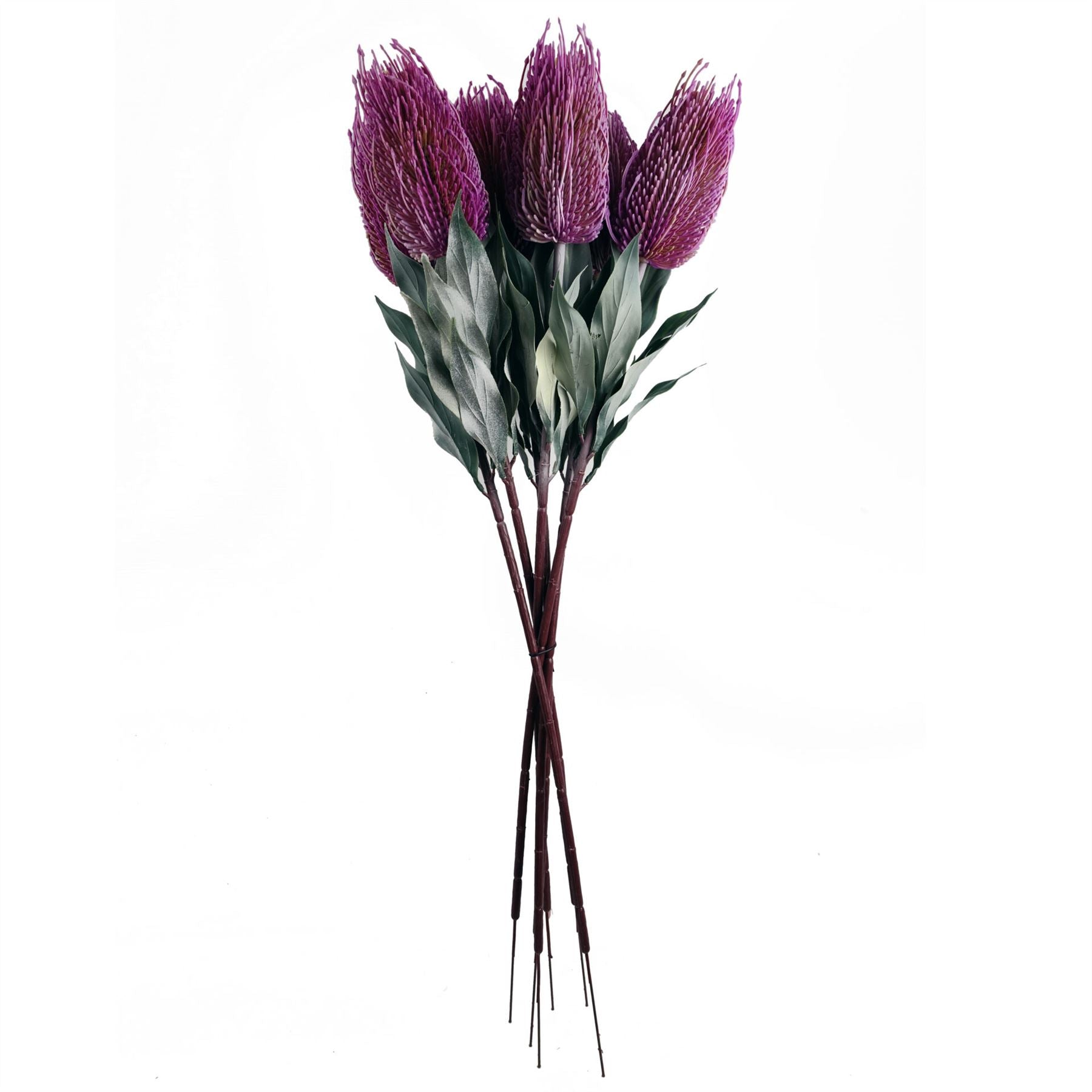 Pack of 6 x 75cm Banksia Menziesii Pink Flower Stem Artificial-1