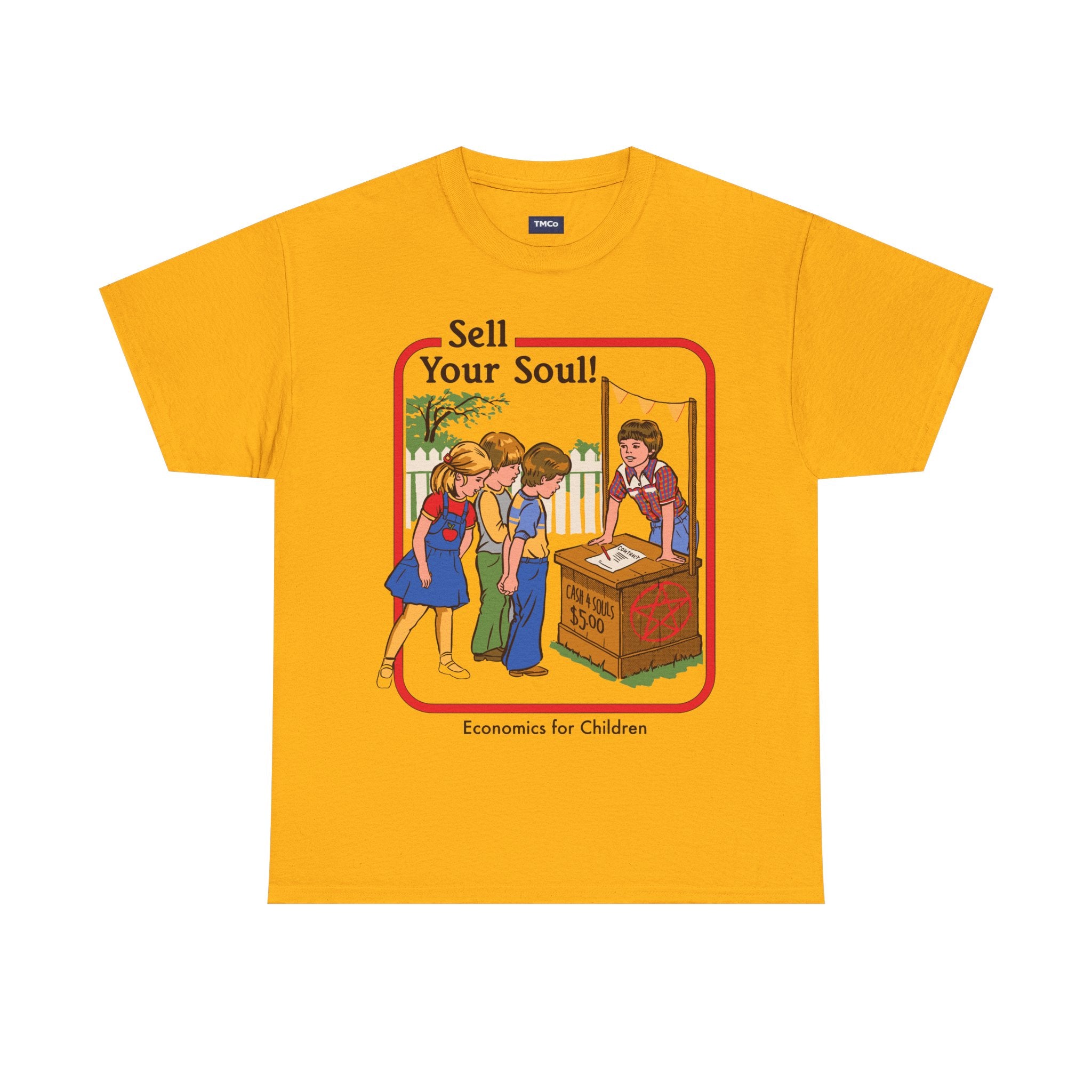 Sell Your Soul! T-Shirt — Retro 'Economics for Children' Vintage Illustration Tee