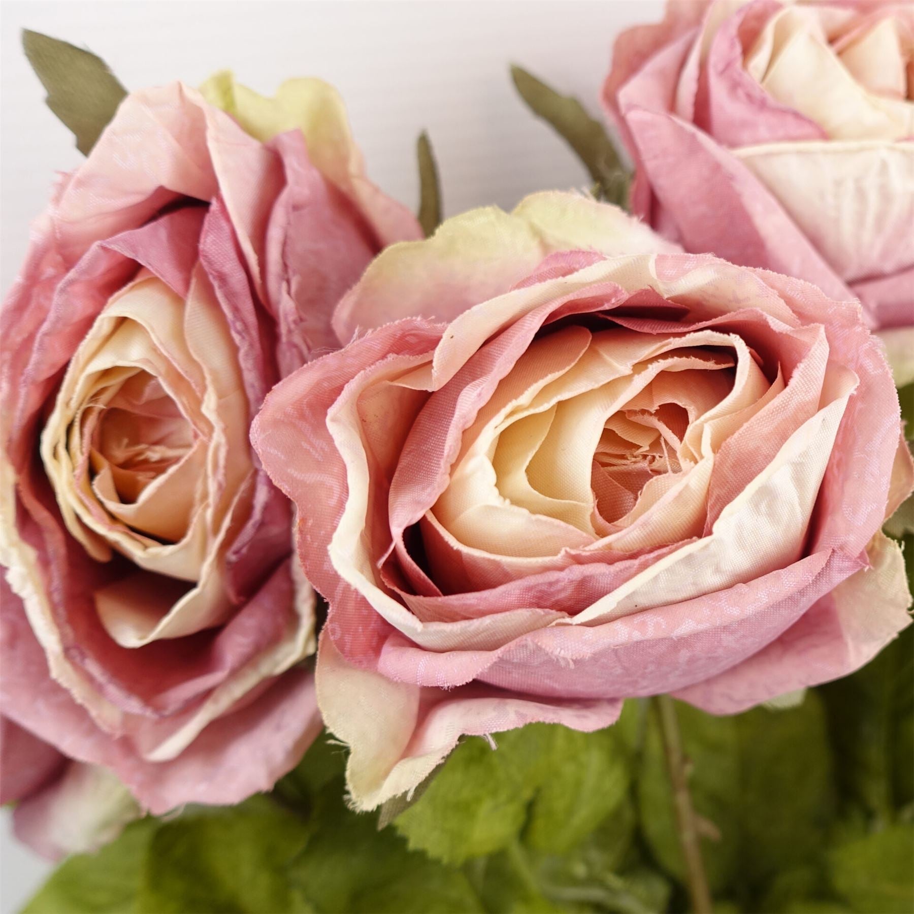 Pack of 6 x 70cm Artificial Light Pink Rose-3