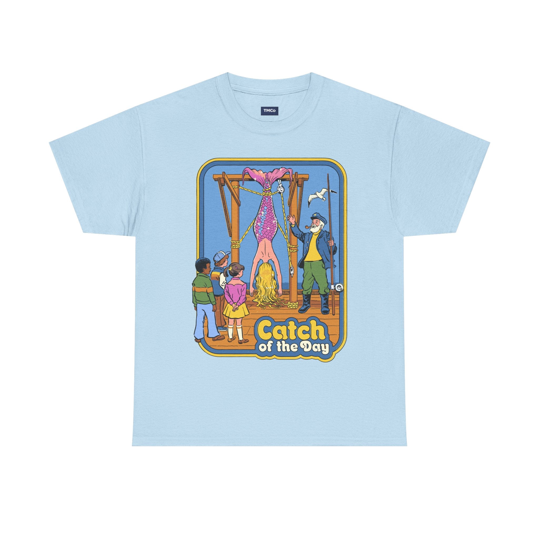 Catch of the Day T‑Shirt — Retro Fisherman Cartoon Tee