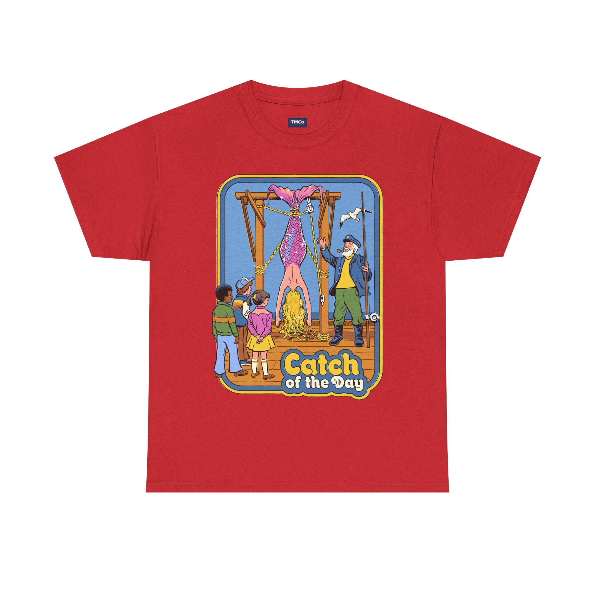 Catch of the Day T‑Shirt — Retro Fisherman Cartoon Tee