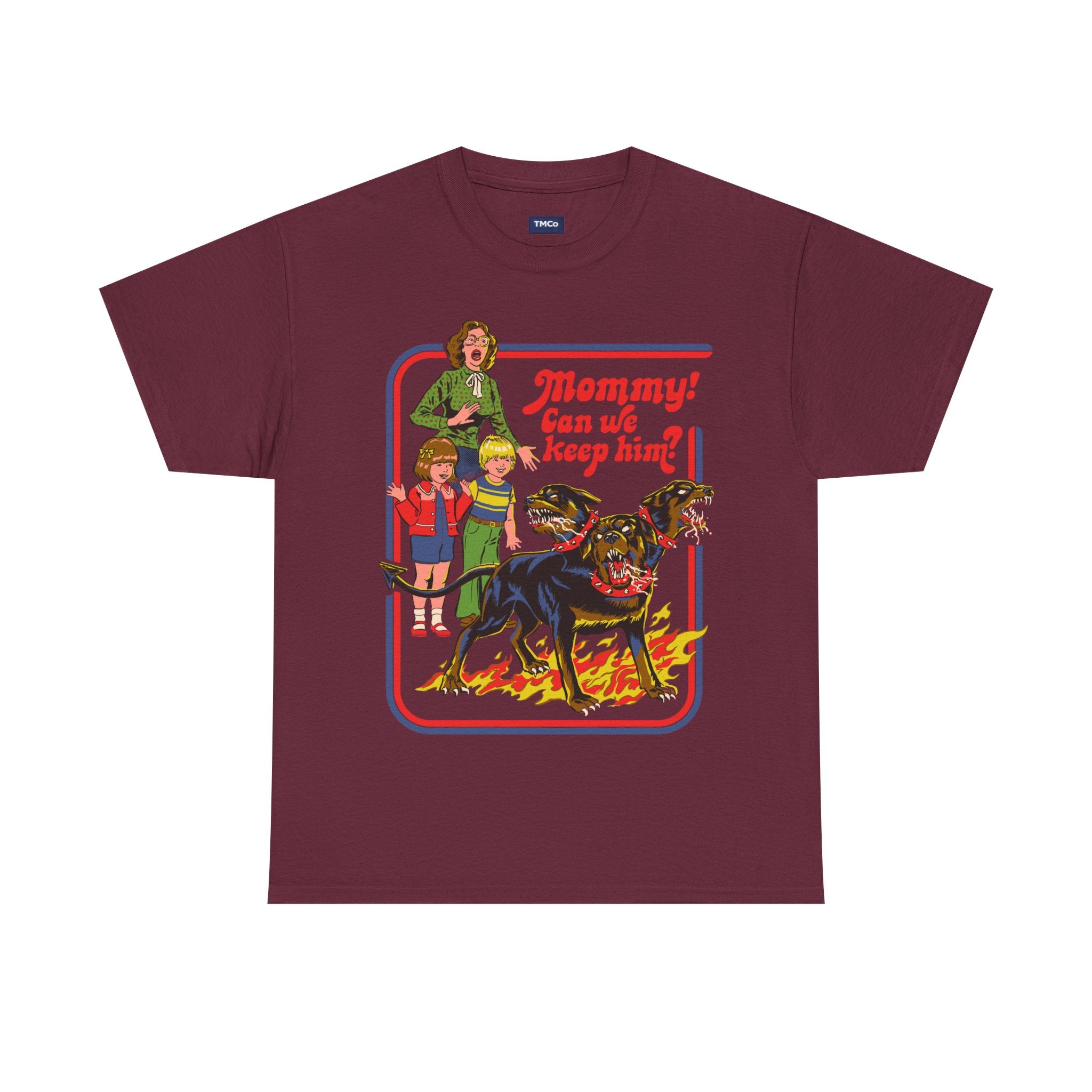 Vintage 'Mommy! Can We Keep Him?' Kids & Dog Graphic Tee