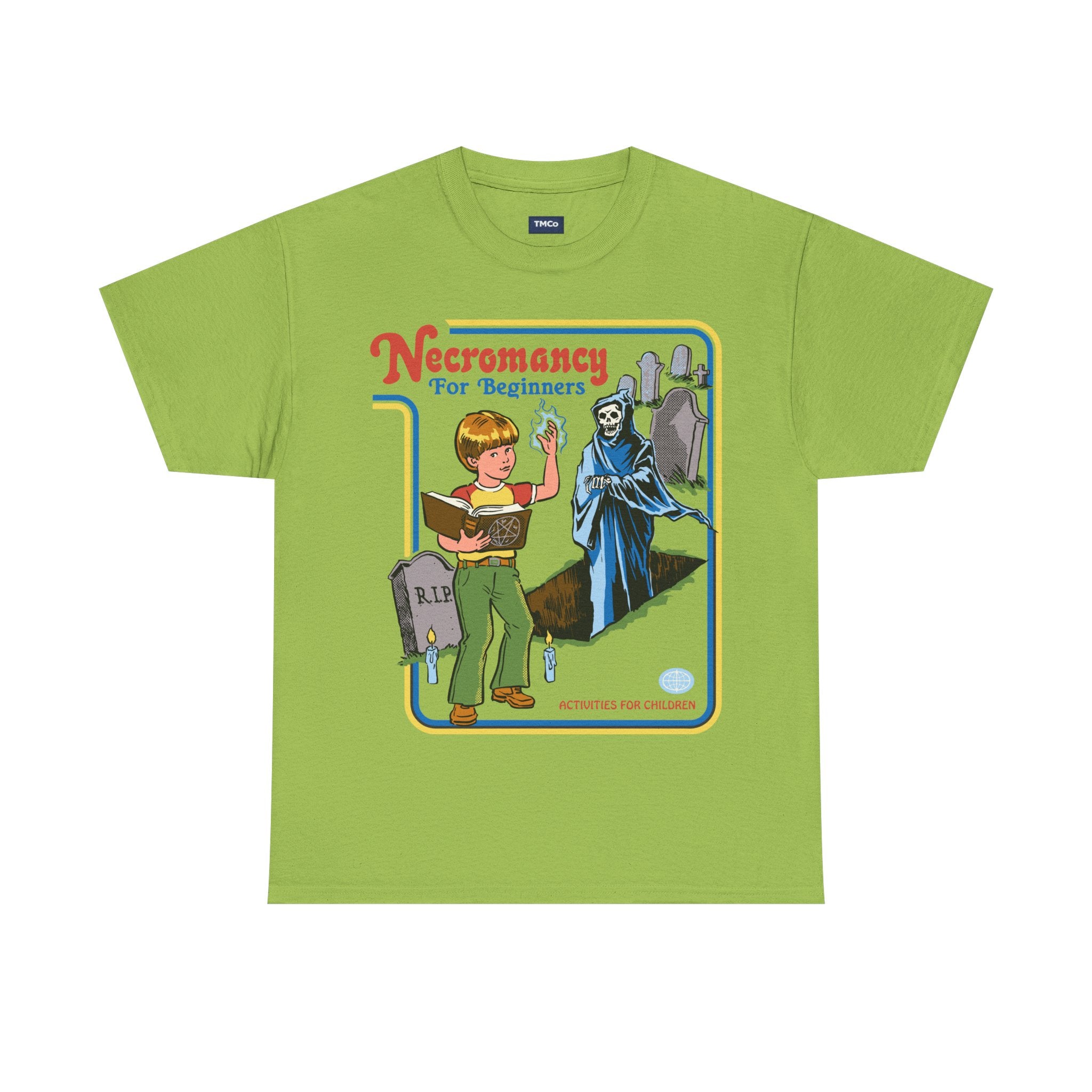 Necromancy for Beginners T-Shirt — Vintage Horror Kids Book Parody Tee