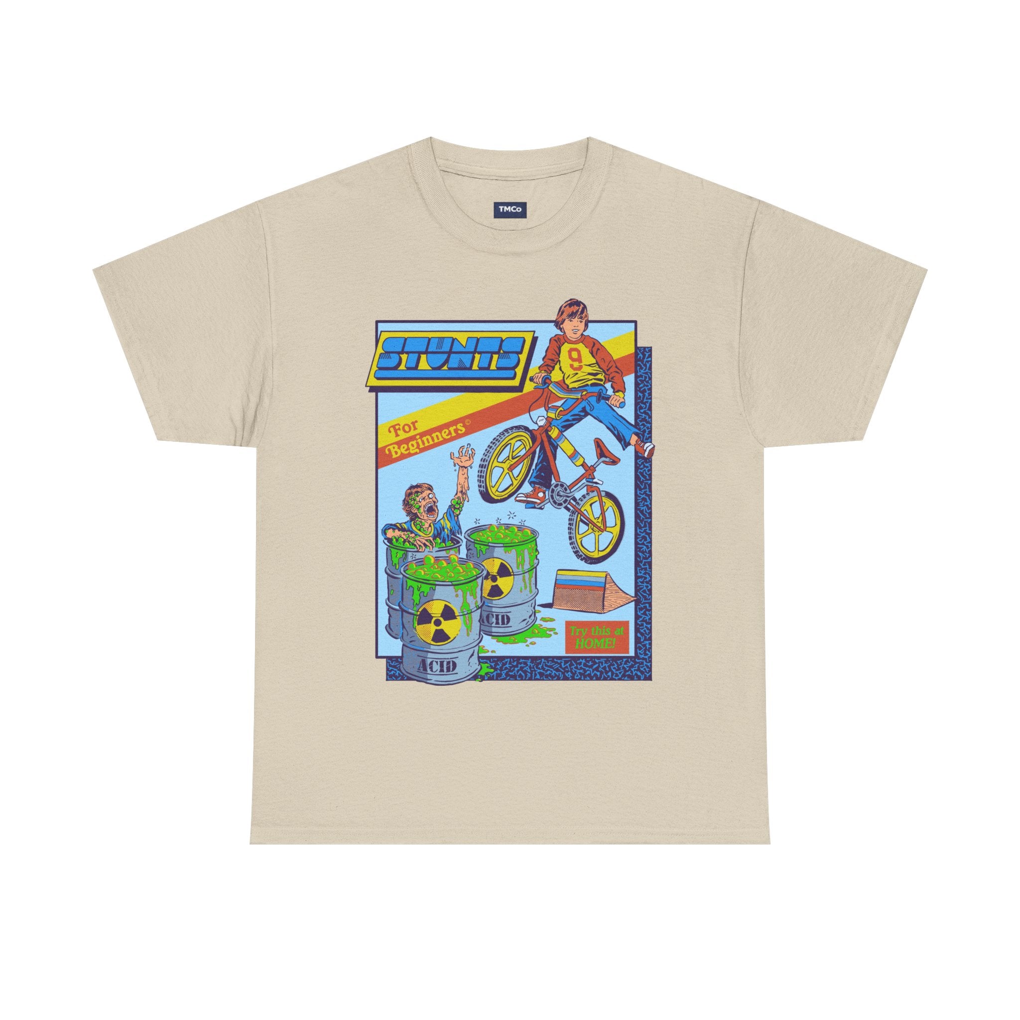 BMX Radioactive Stunt T-Shirt — Retro Bike Graphic Tee