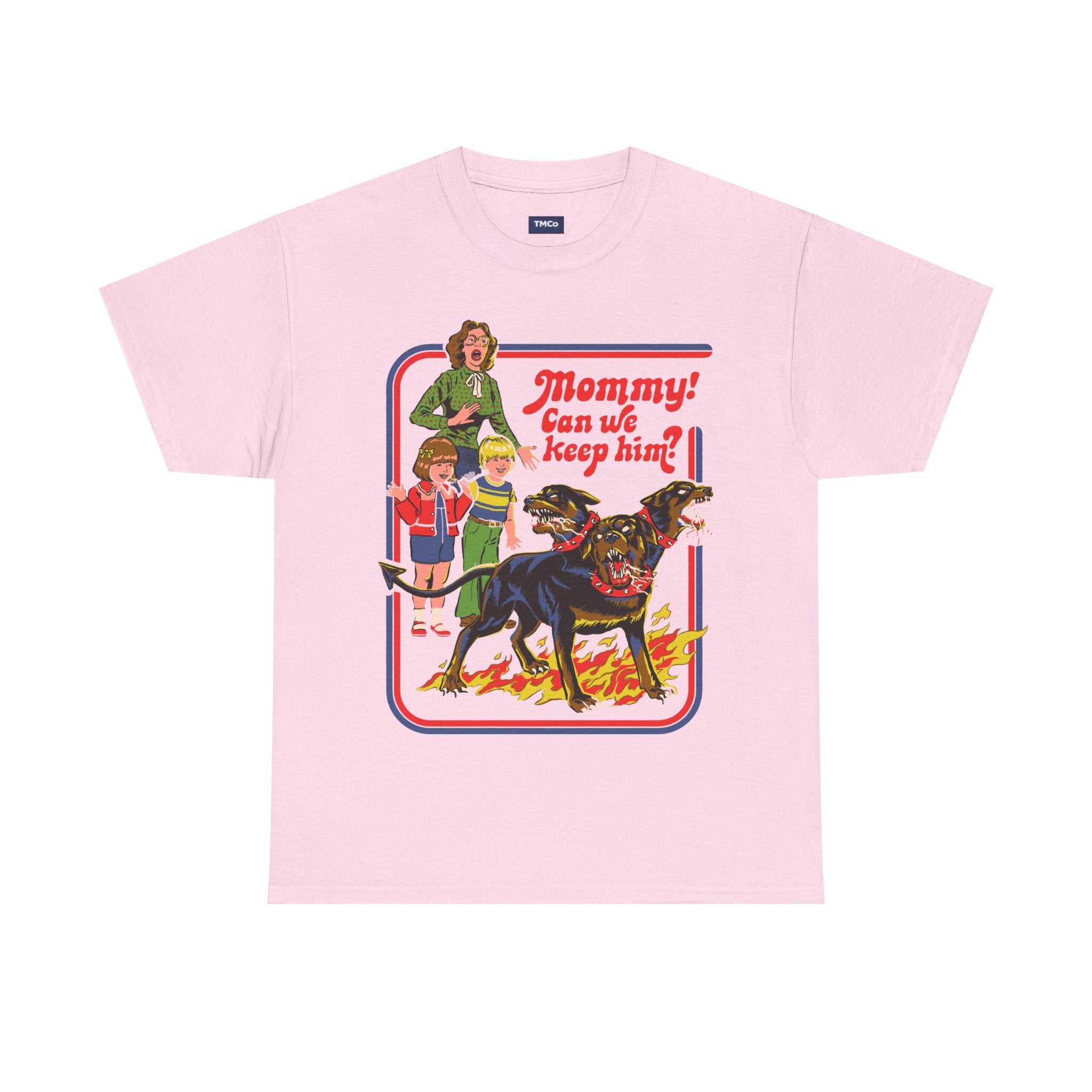 Vintage 'Mommy! Can We Keep Him?' Kids & Dog Graphic Tee