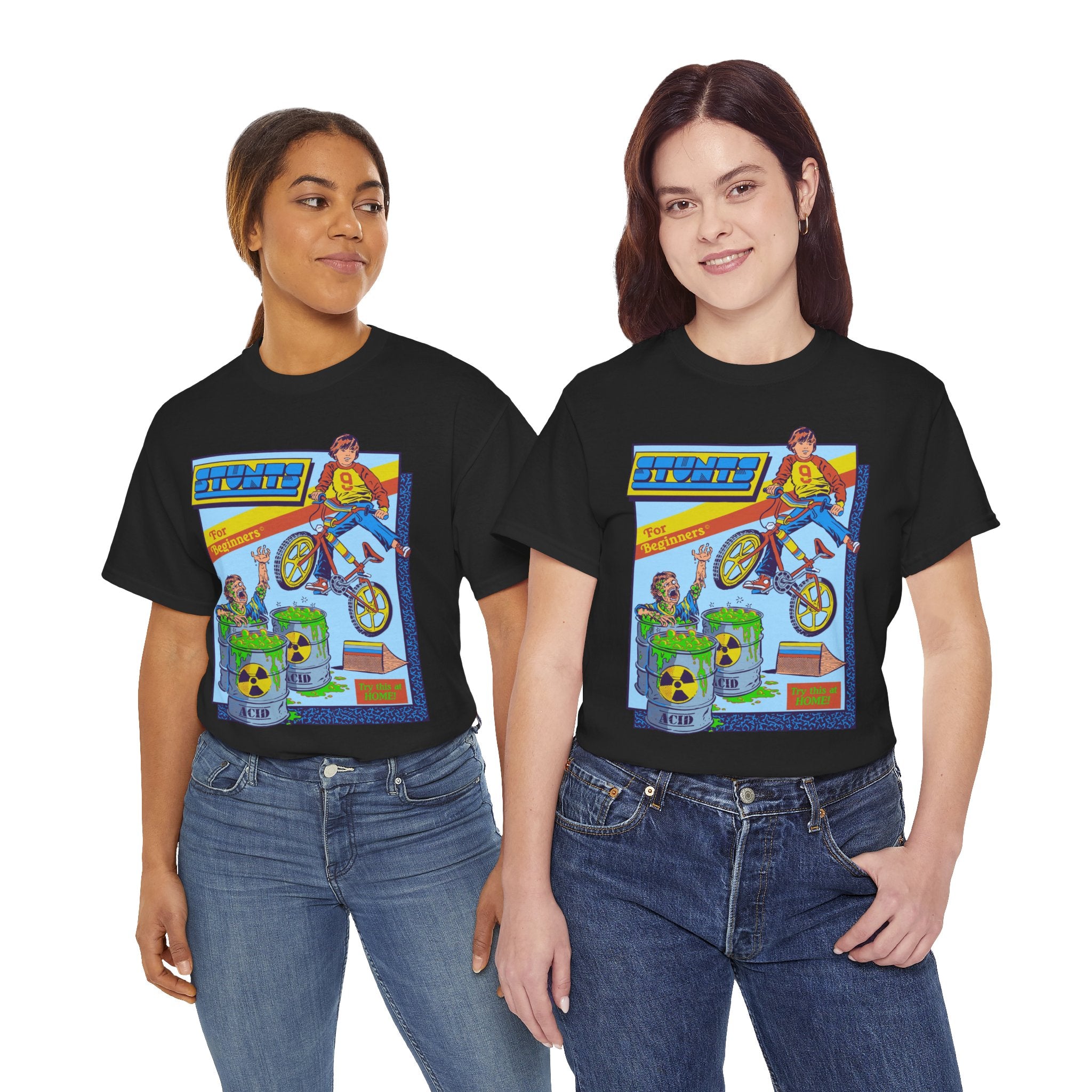 BMX Radioactive Stunt T-Shirt — Retro Bike Graphic Tee