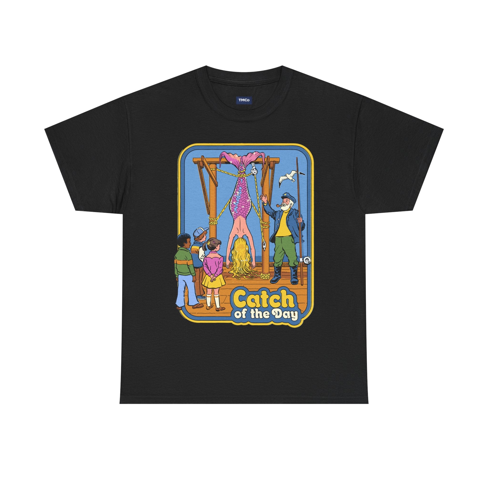 Catch of the Day T‑Shirt — Retro Fisherman Cartoon Tee
