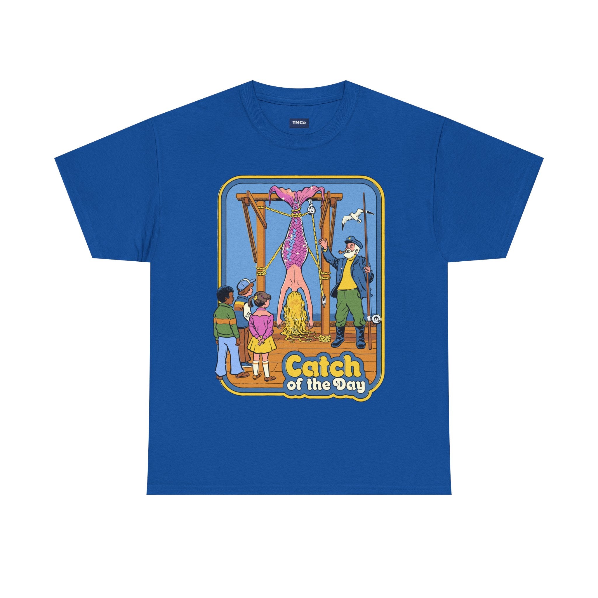 Catch of the Day T‑Shirt — Retro Fisherman Cartoon Tee