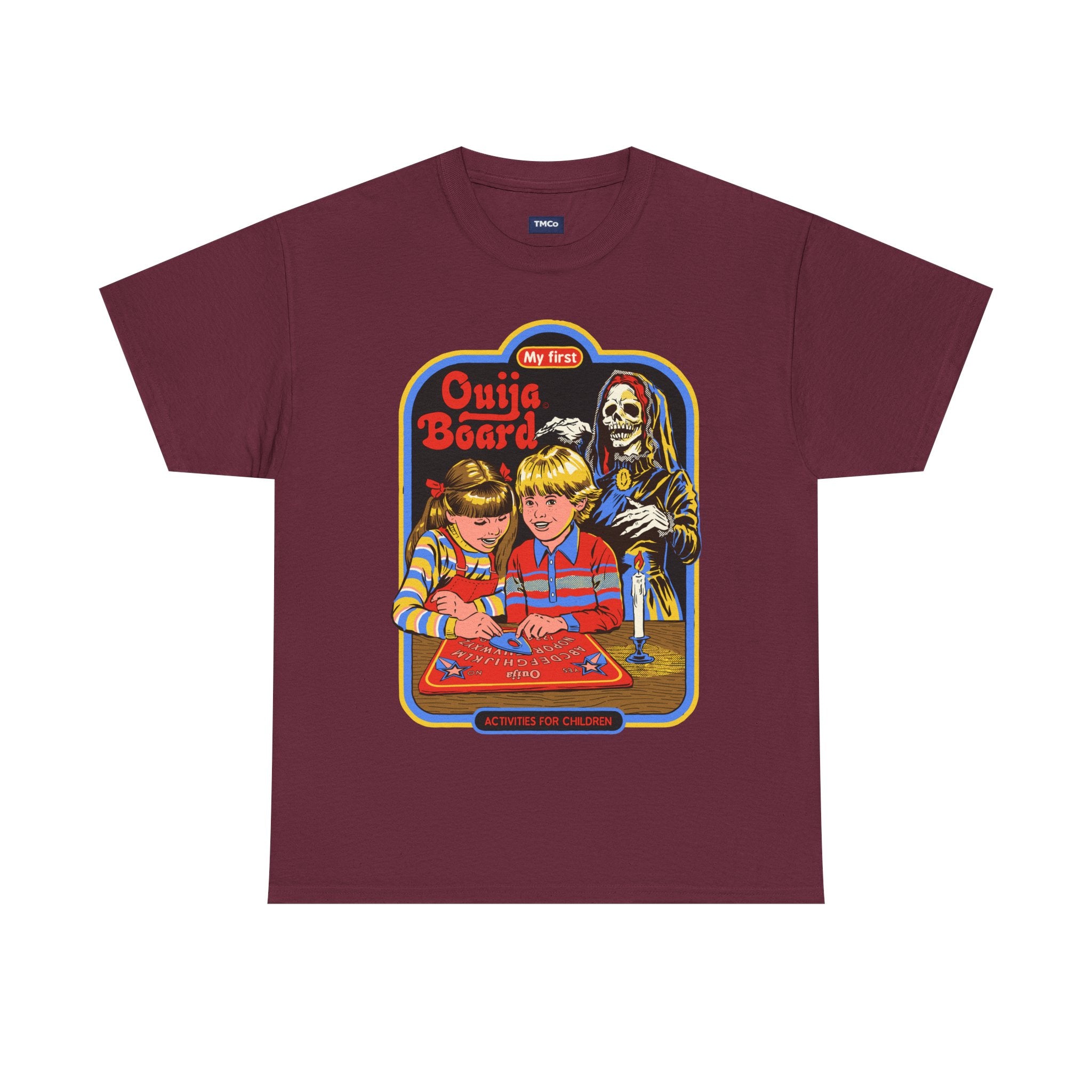 Ouija Board Kids T-Shirt — Retro Horror Graphic Tee (“My First Ouija Board”)
